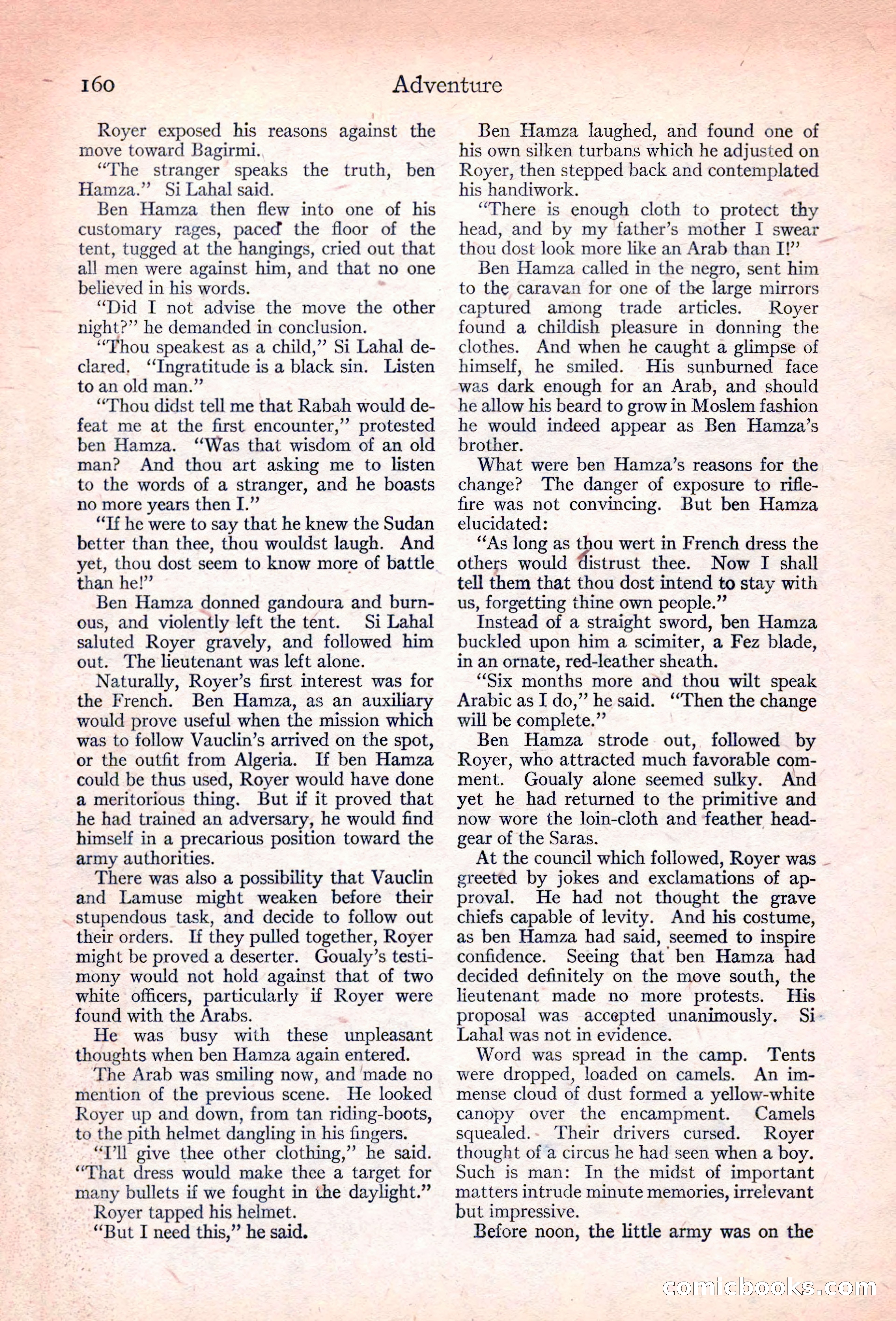 Adventure Magazine, November 10, 1923 — page 162 of 196