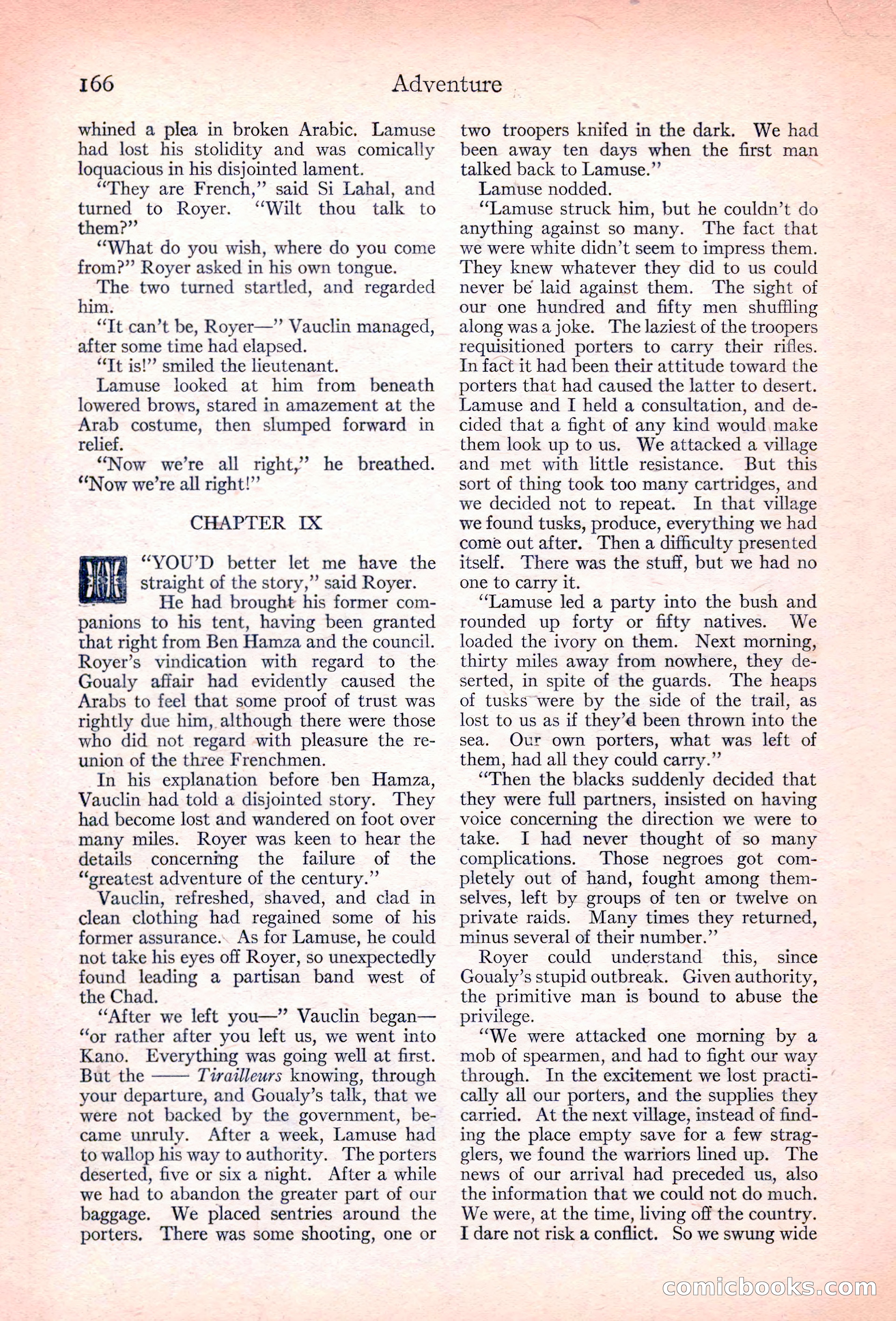 Adventure Magazine, November 10, 1923 — page 168 of 196