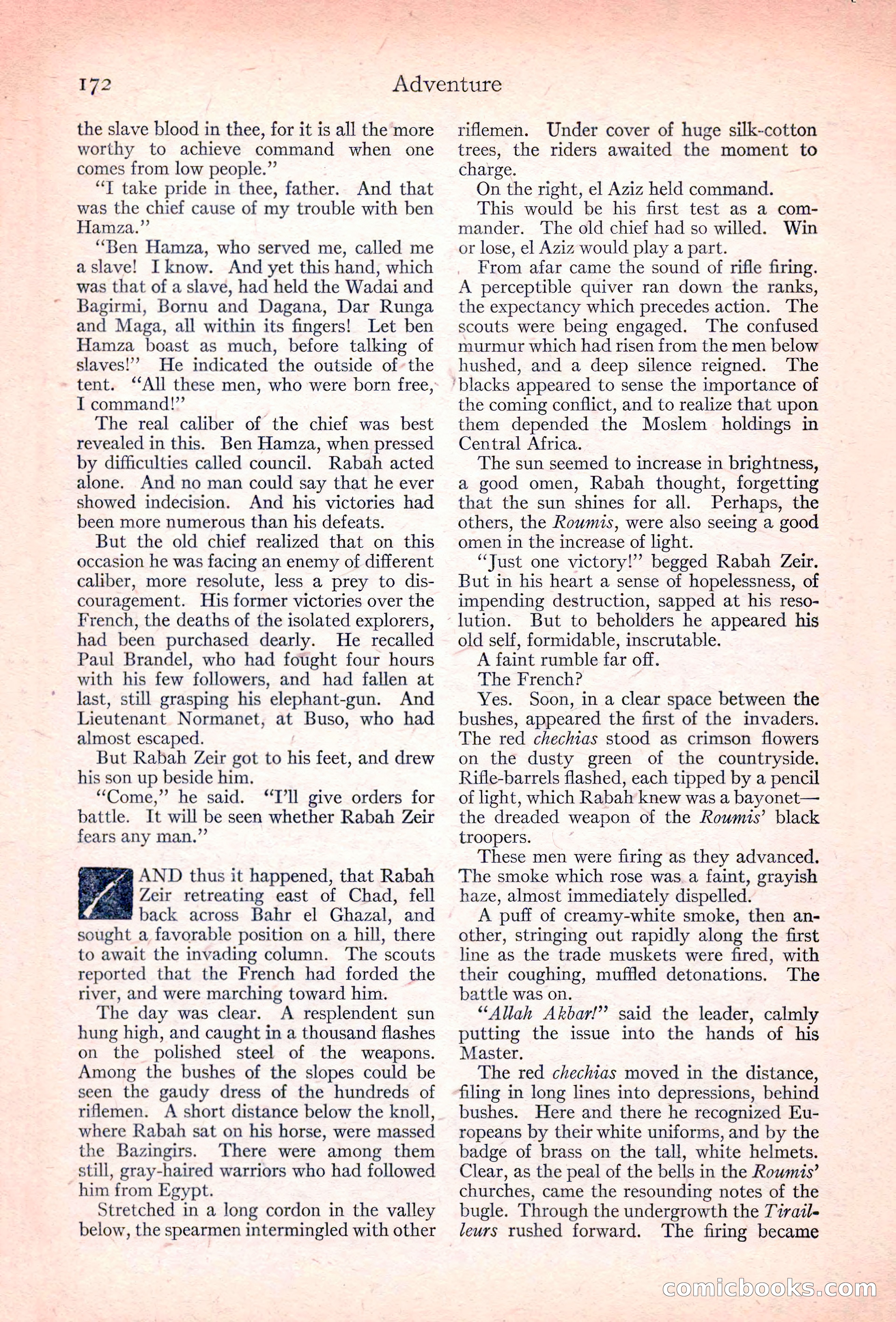 Adventure Magazine, November 10, 1923 — page 174 of 196