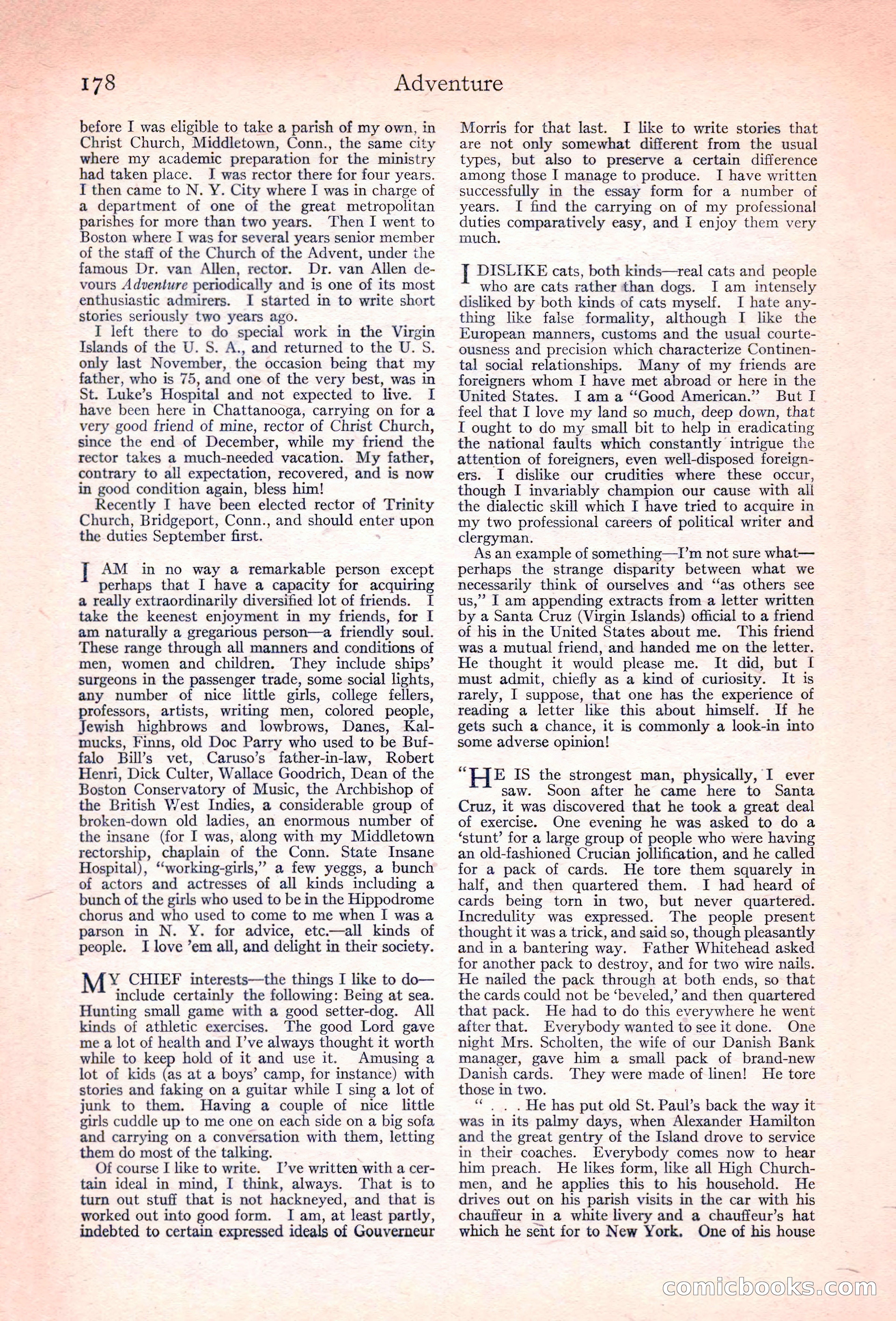 Adventure Magazine, November 10, 1923 — page 180 of 196