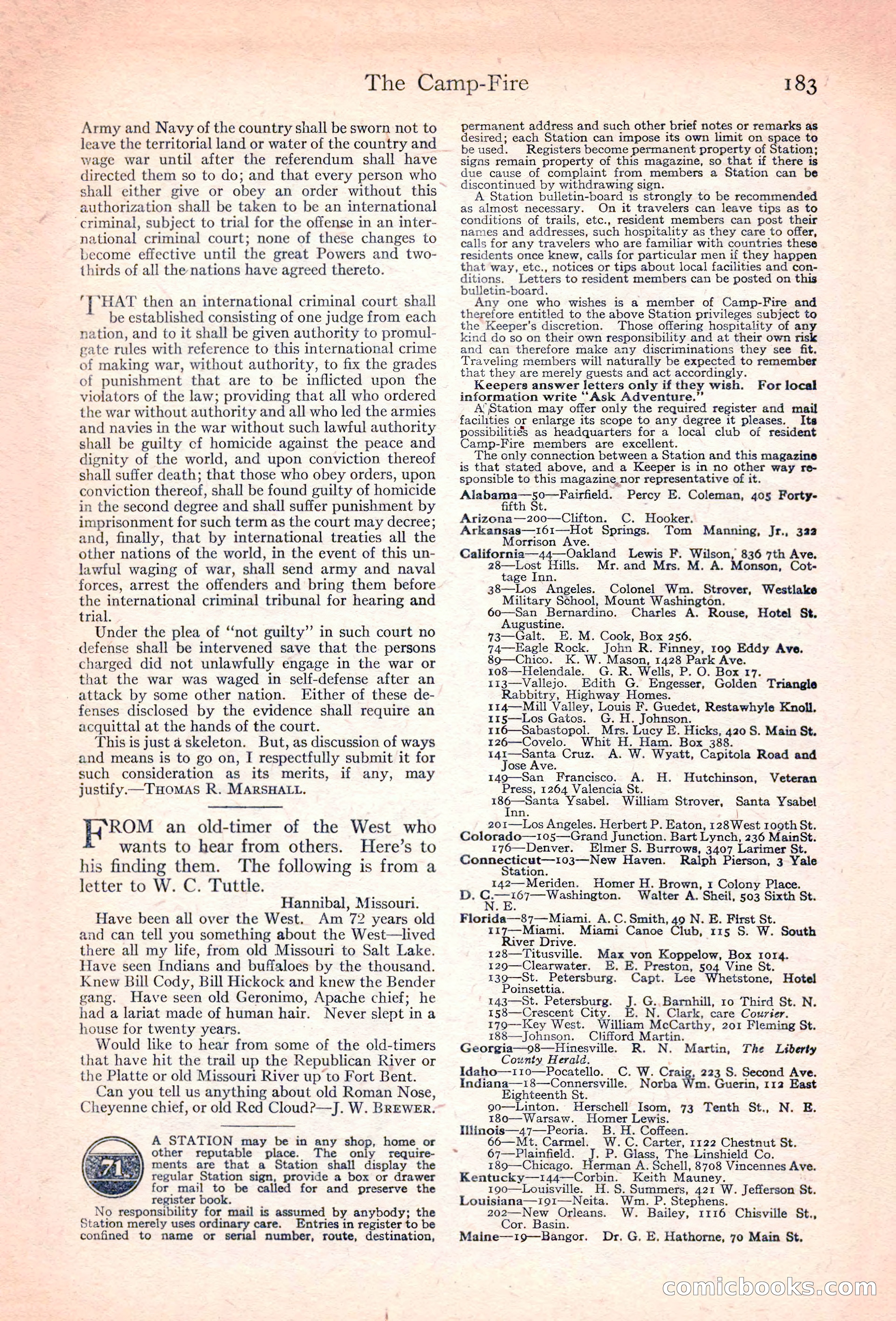 Adventure Magazine, November 10, 1923 — page 185 of 196