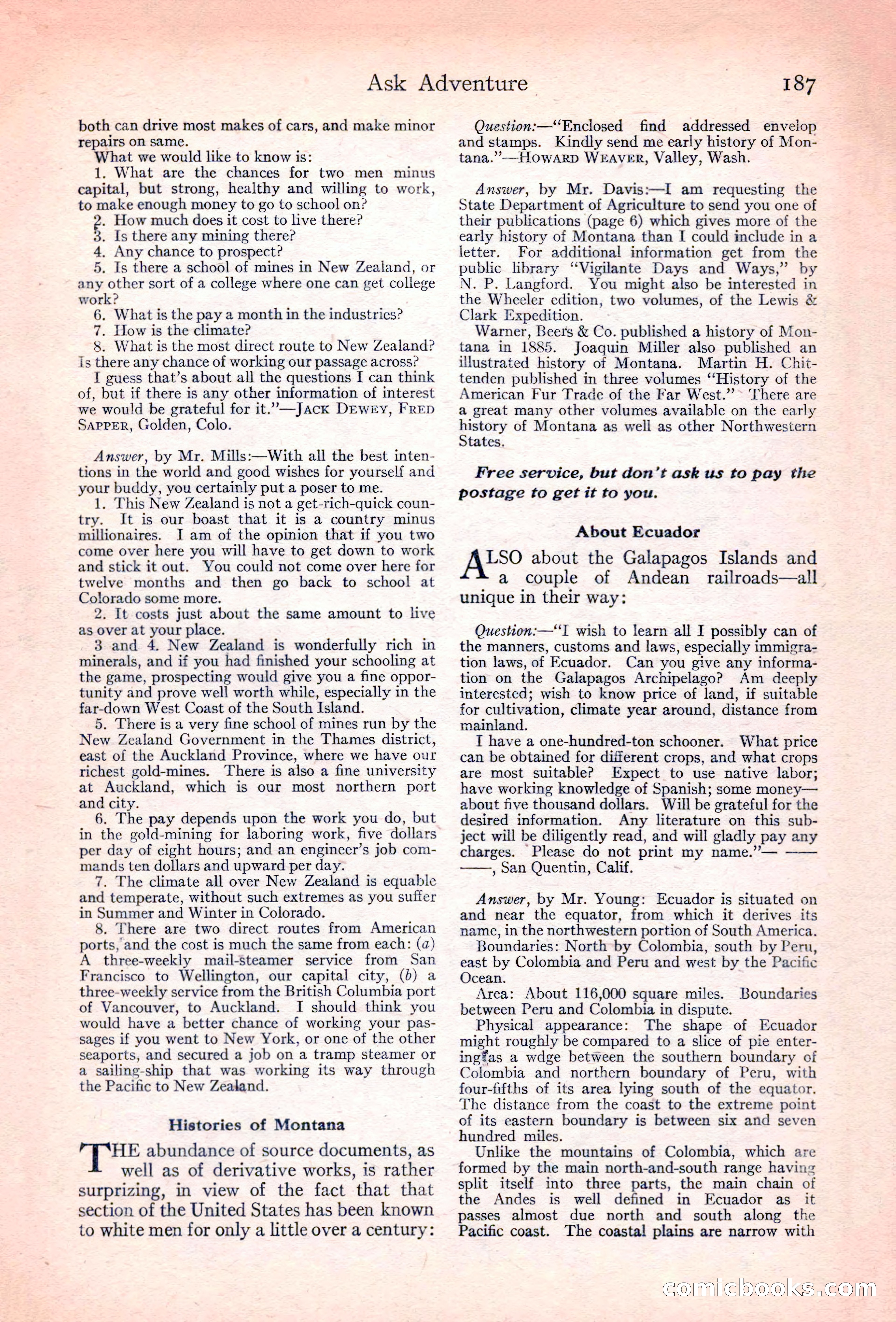 Adventure Magazine, November 10, 1923 — page 189 of 196