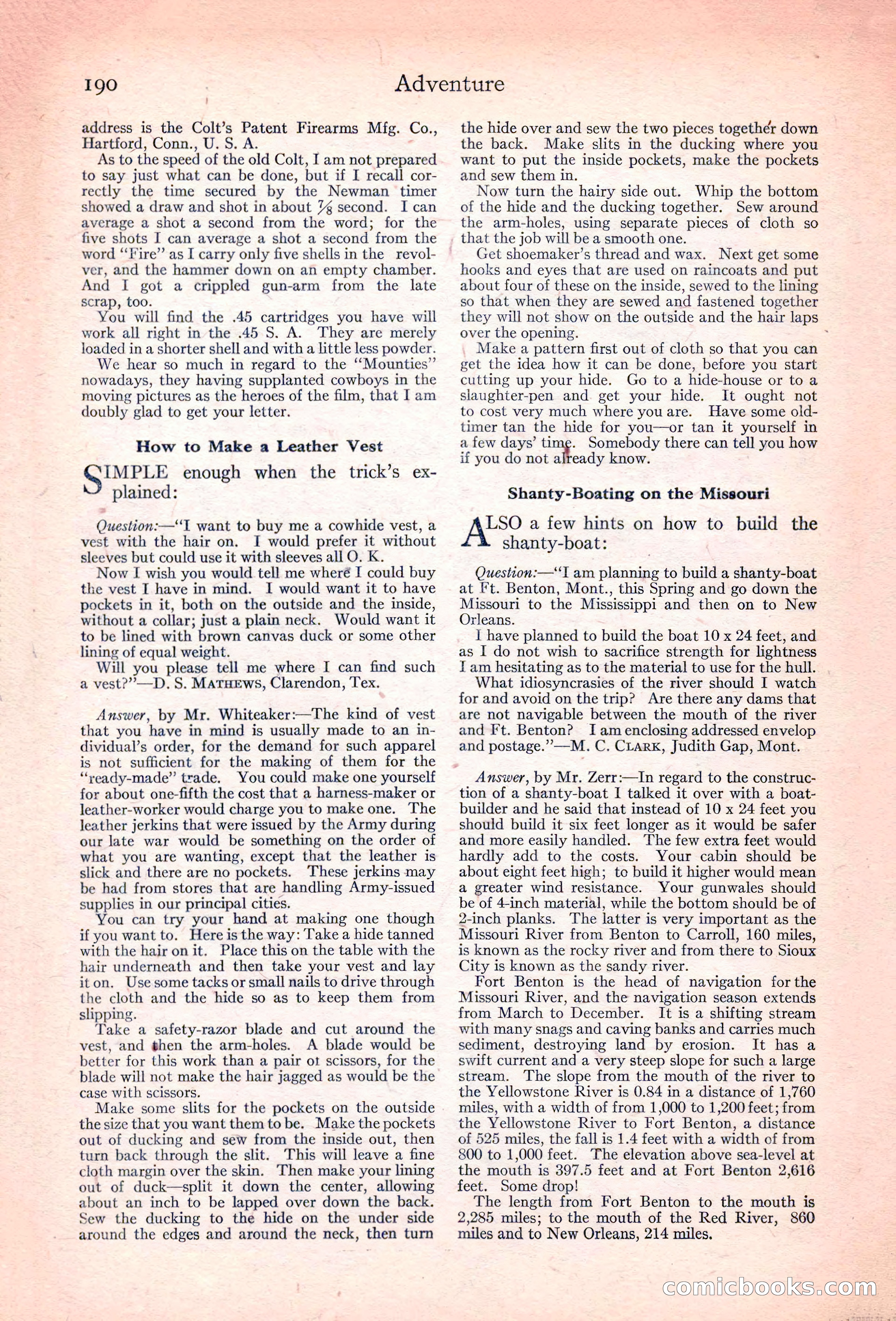 Adventure Magazine, November 10, 1923 — page 192 of 196