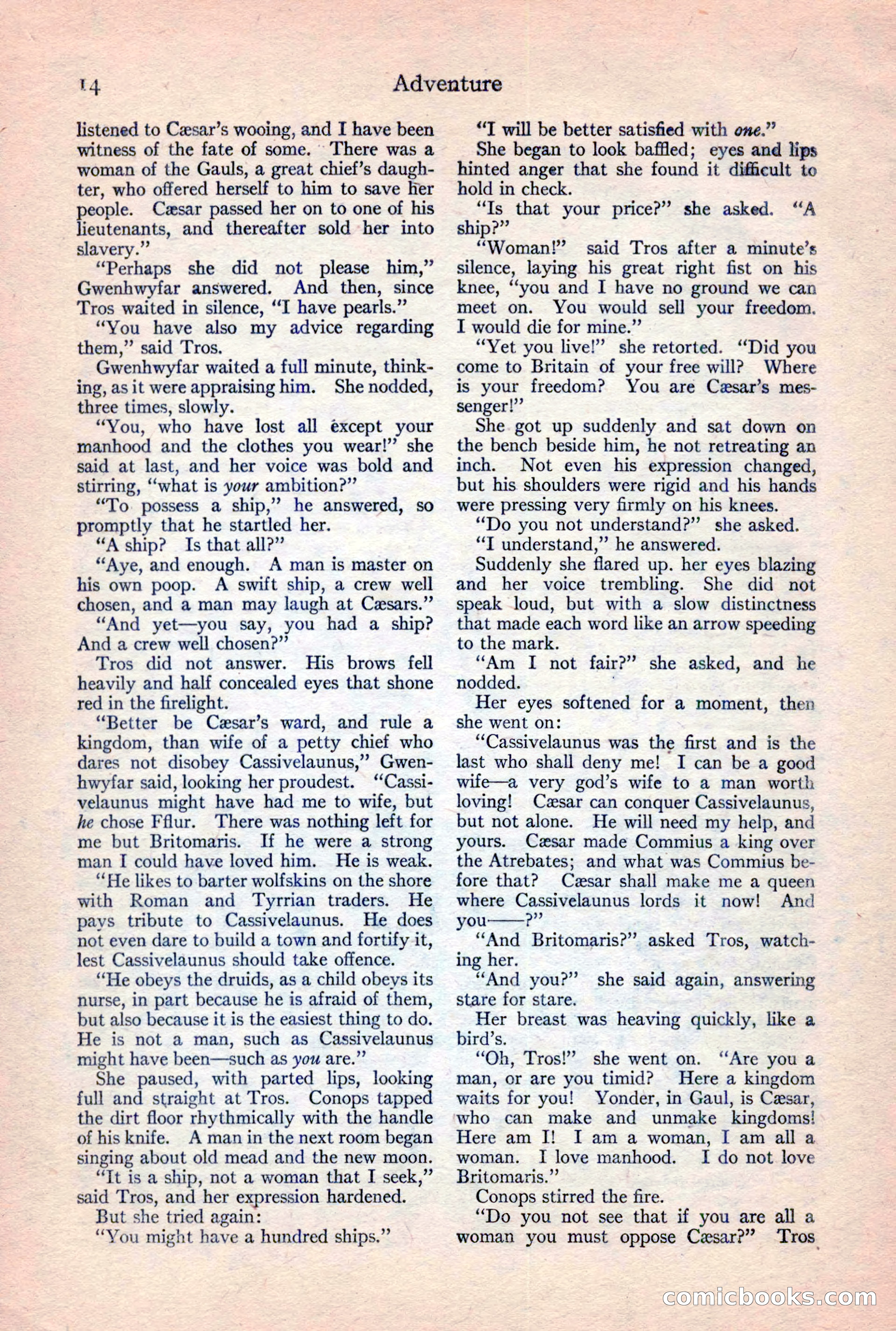 Adventure Magazine, February 10, 1925 — page 16 of 196