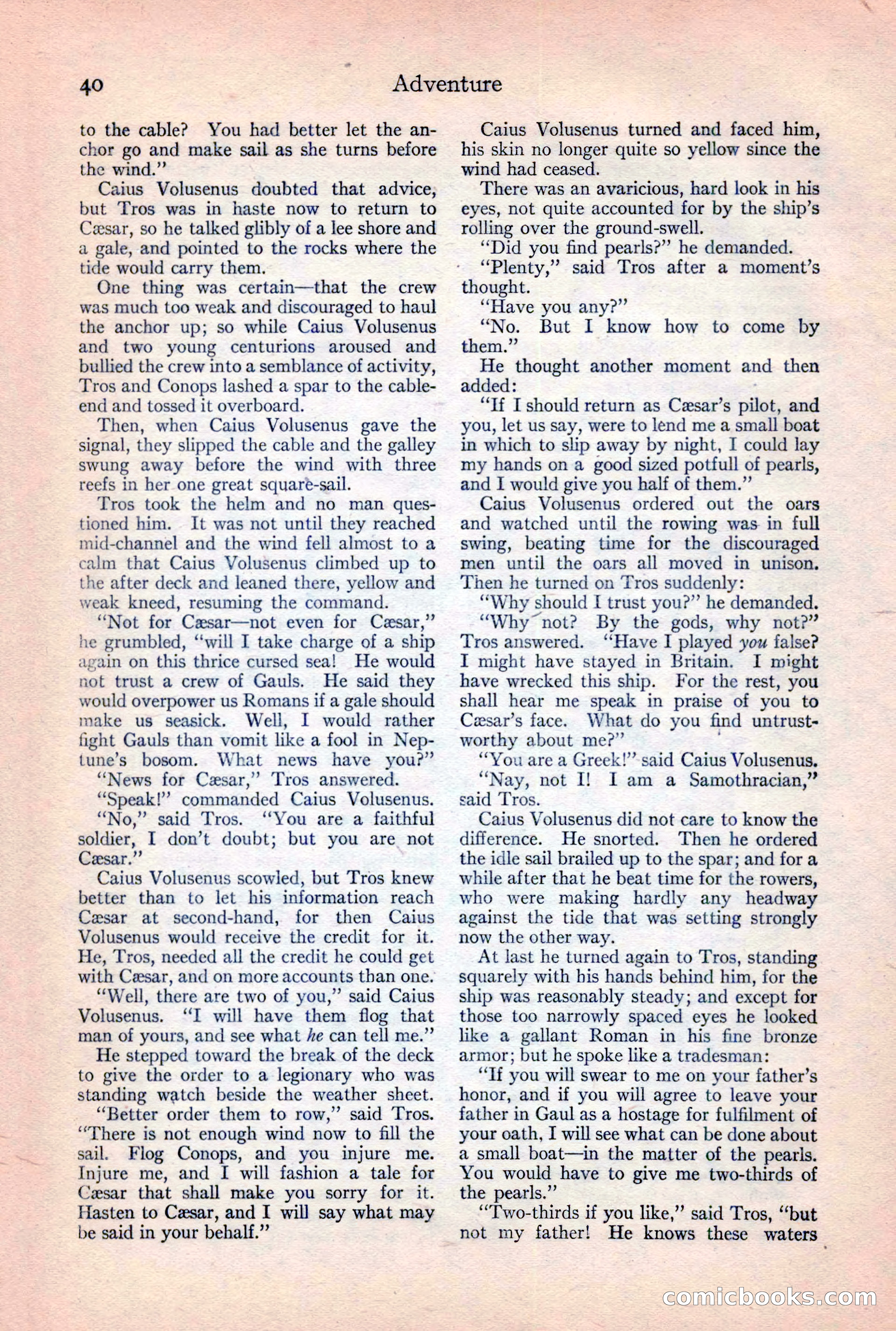 Adventure Magazine, February 10, 1925 — page 42 of 196