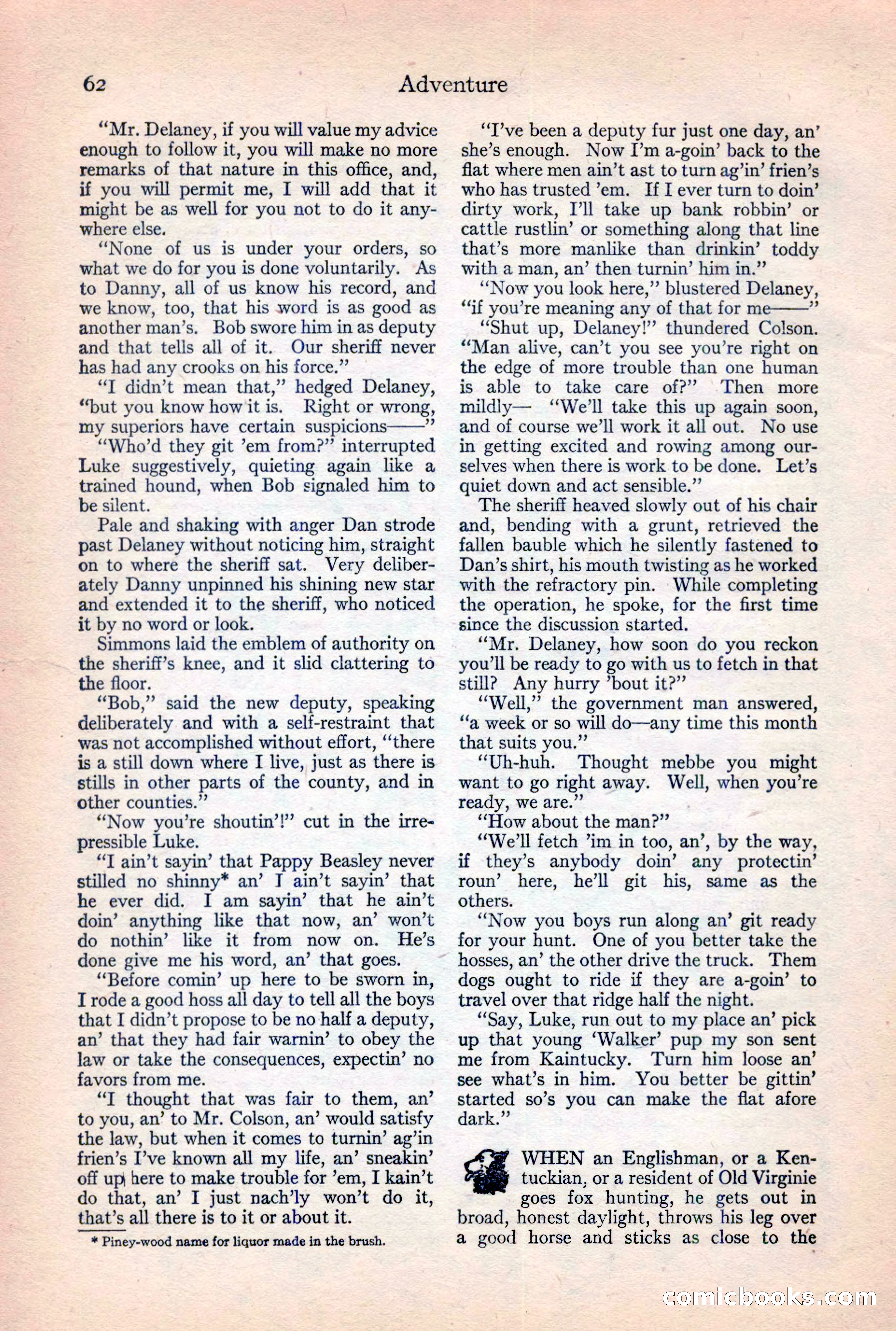Adventure Magazine, February 10, 1925 — page 64 of 196