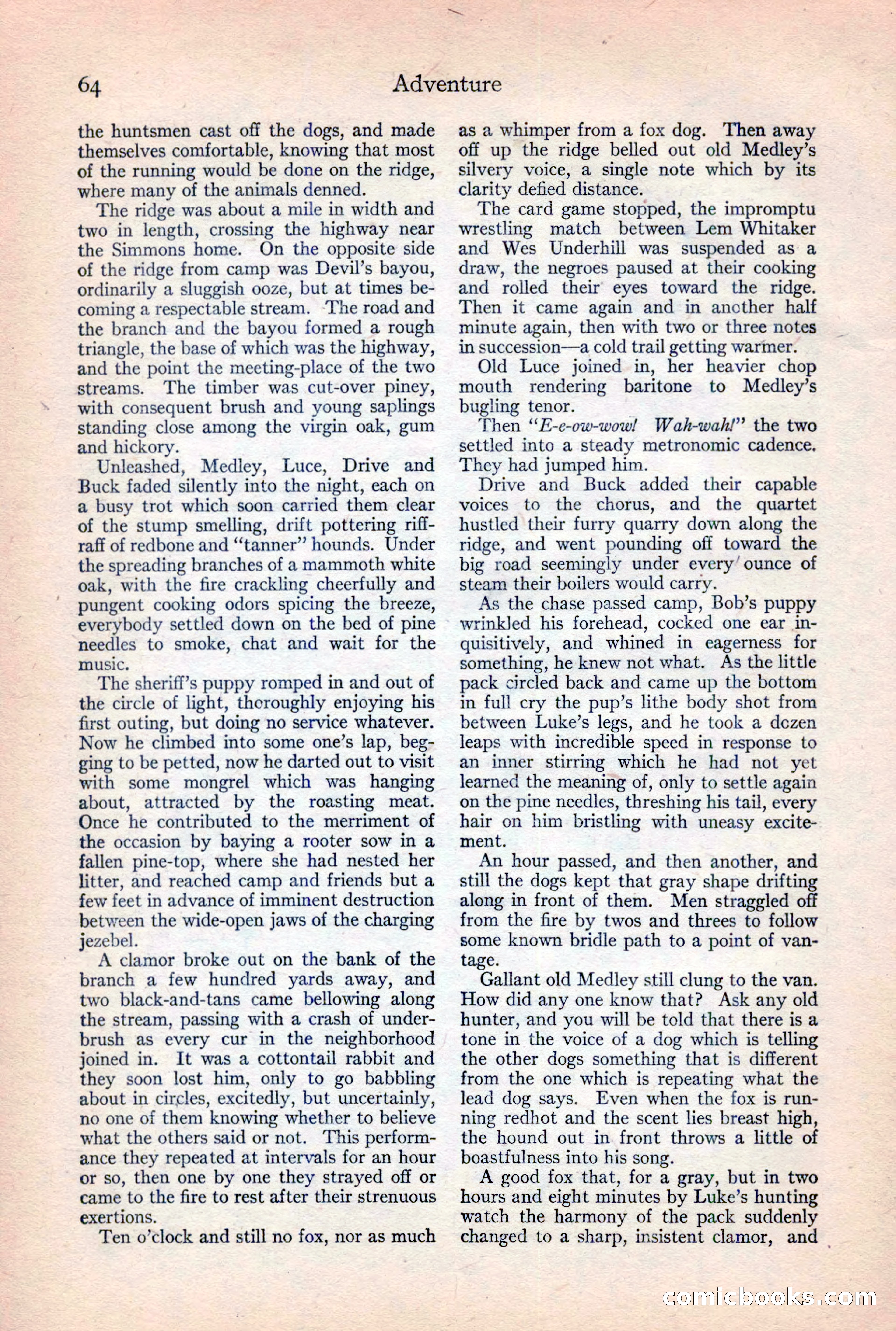 Adventure Magazine, February 10, 1925 — page 66 of 196