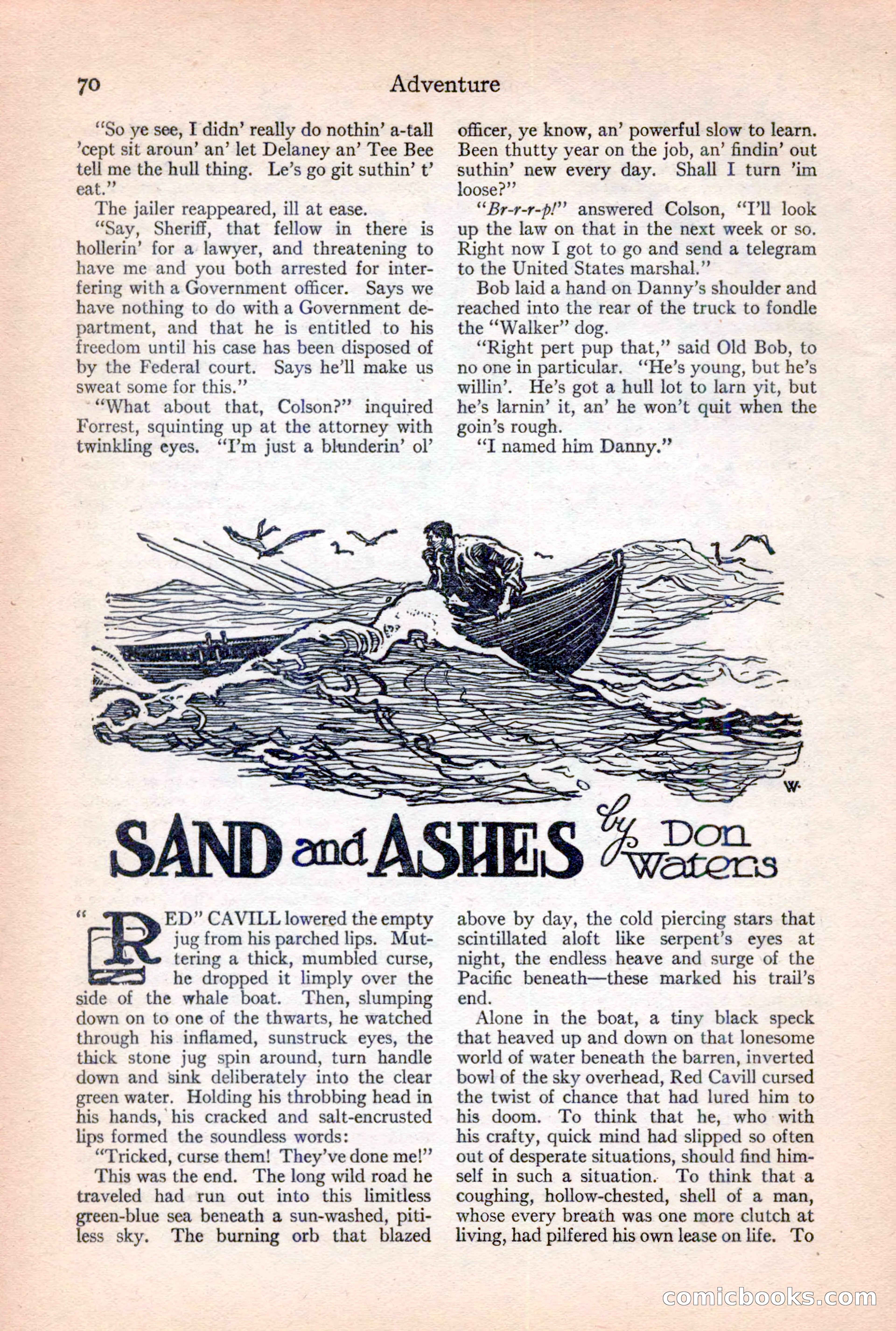 Adventure Magazine, February 10, 1925 — page 72 of 196