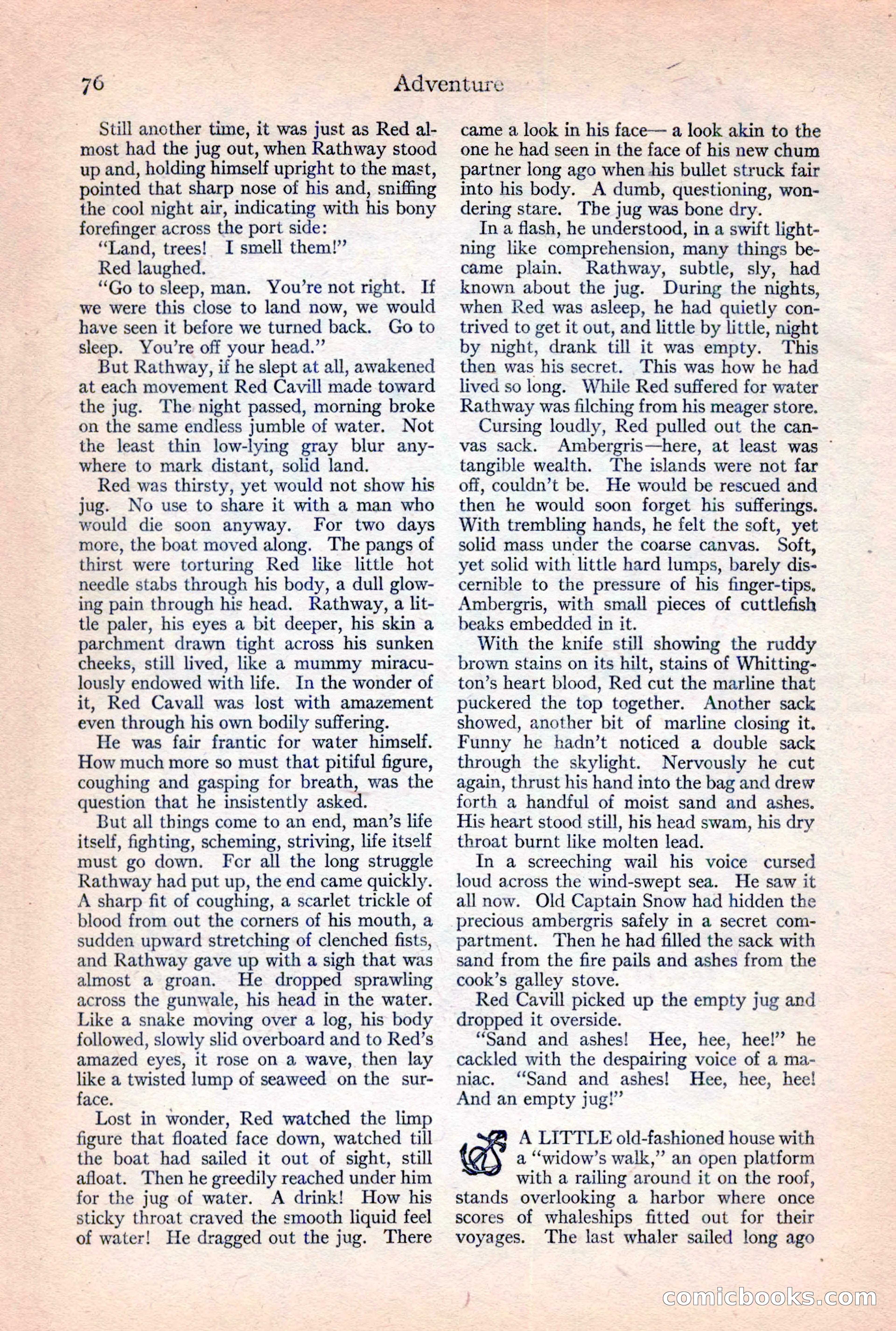 Adventure Magazine, February 10, 1925 — page 78 of 196