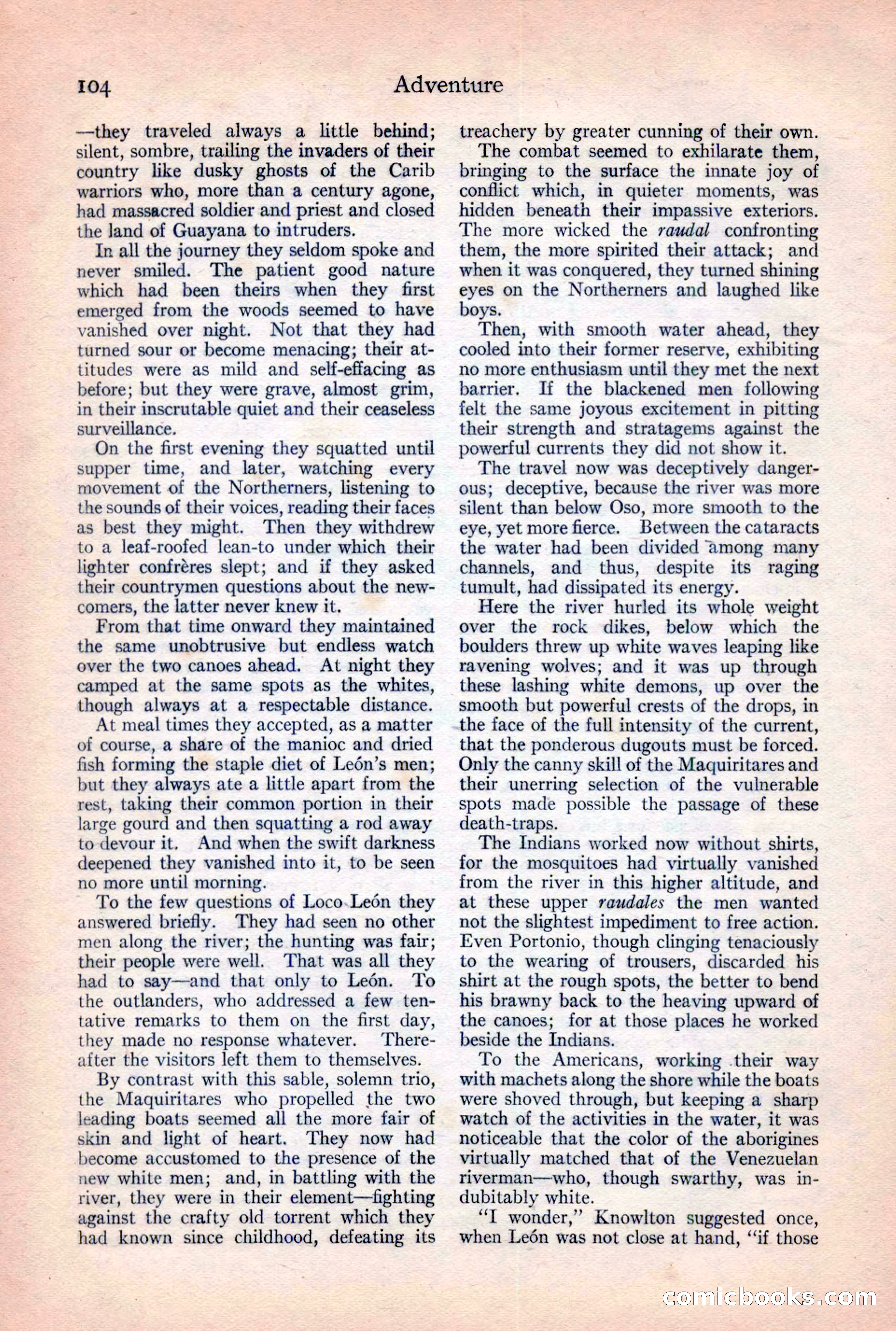 Adventure Magazine, February 10, 1925 — page 106 of 196