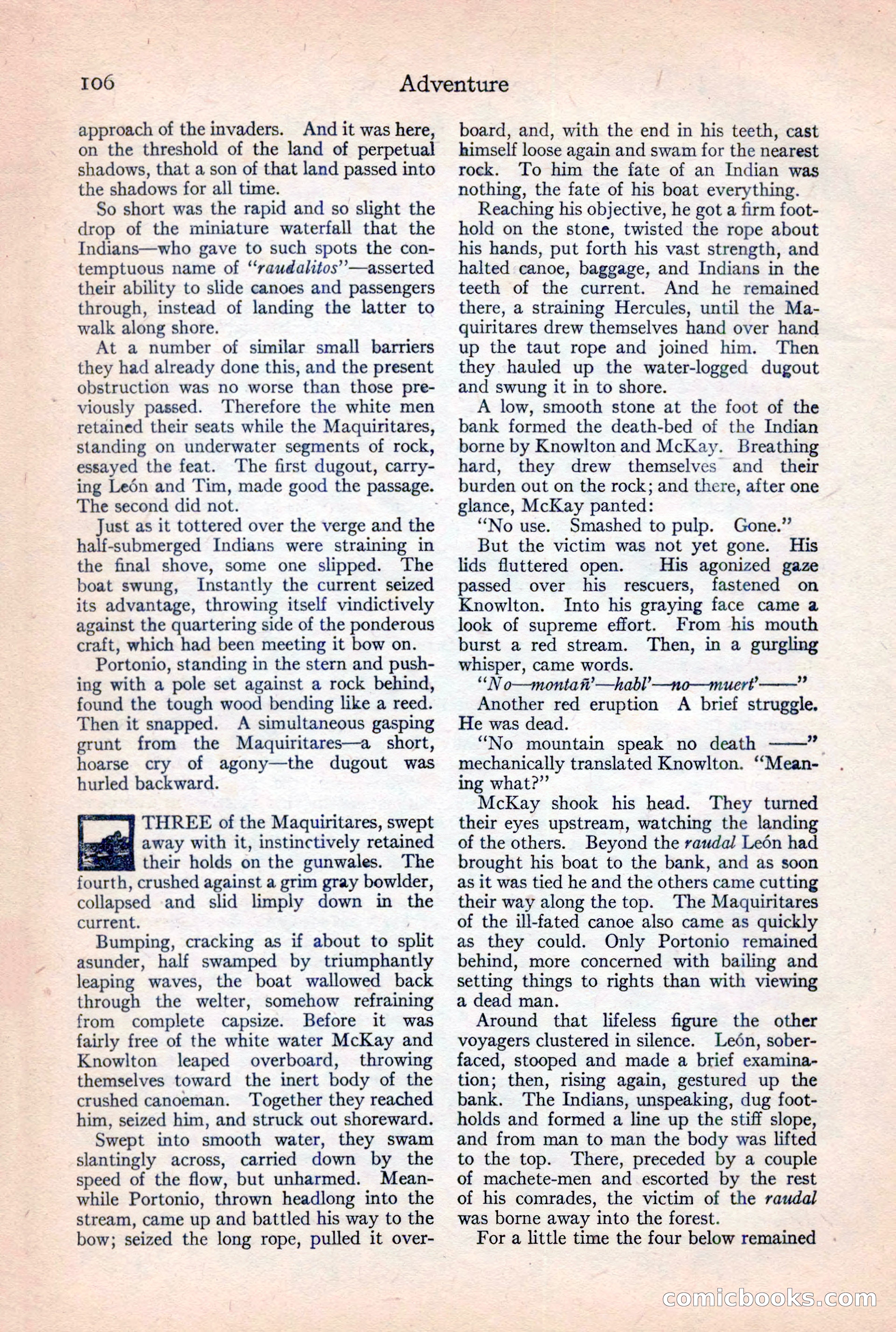 Adventure Magazine, February 10, 1925 — page 108 of 196