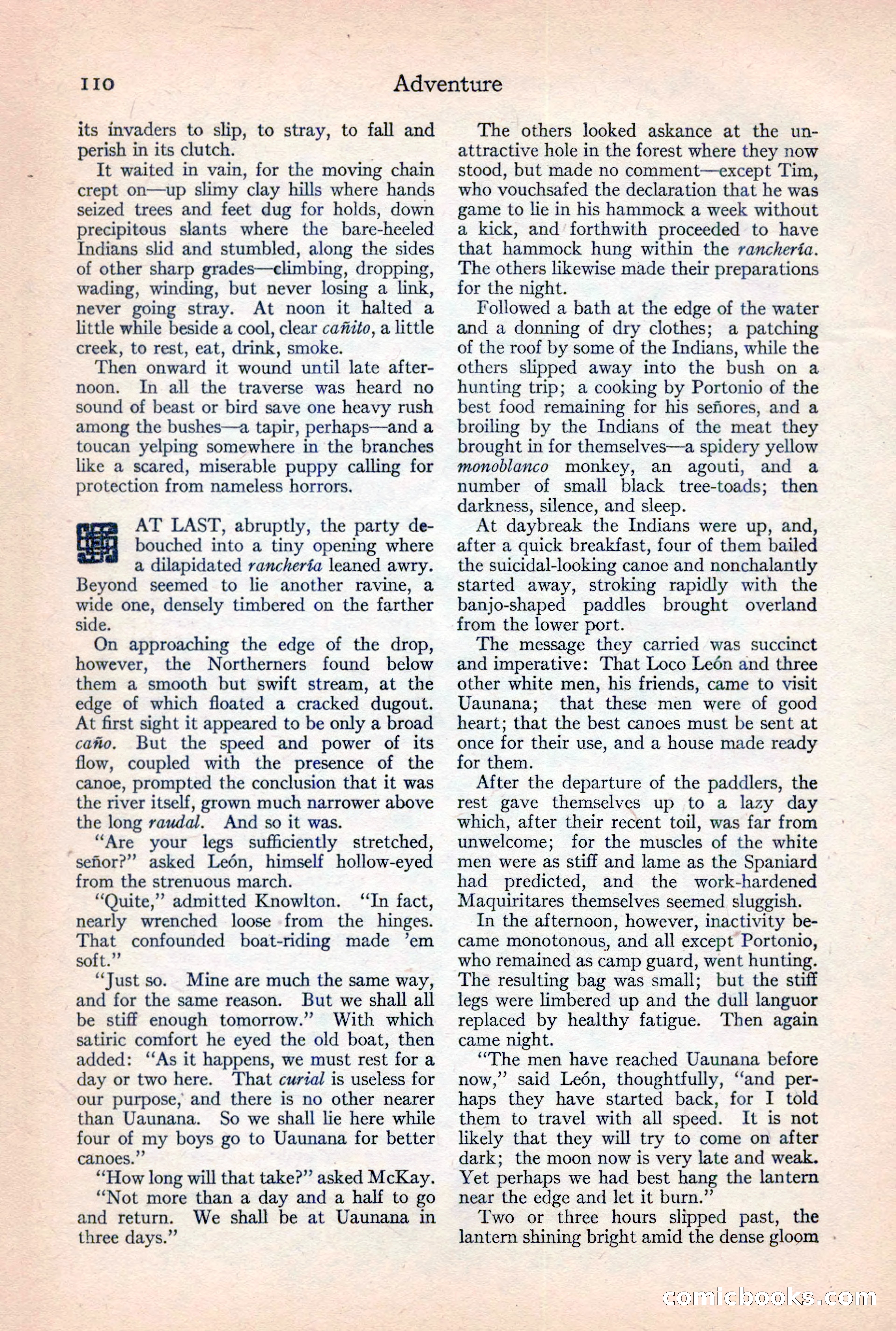 Adventure Magazine, February 10, 1925 — page 112 of 196