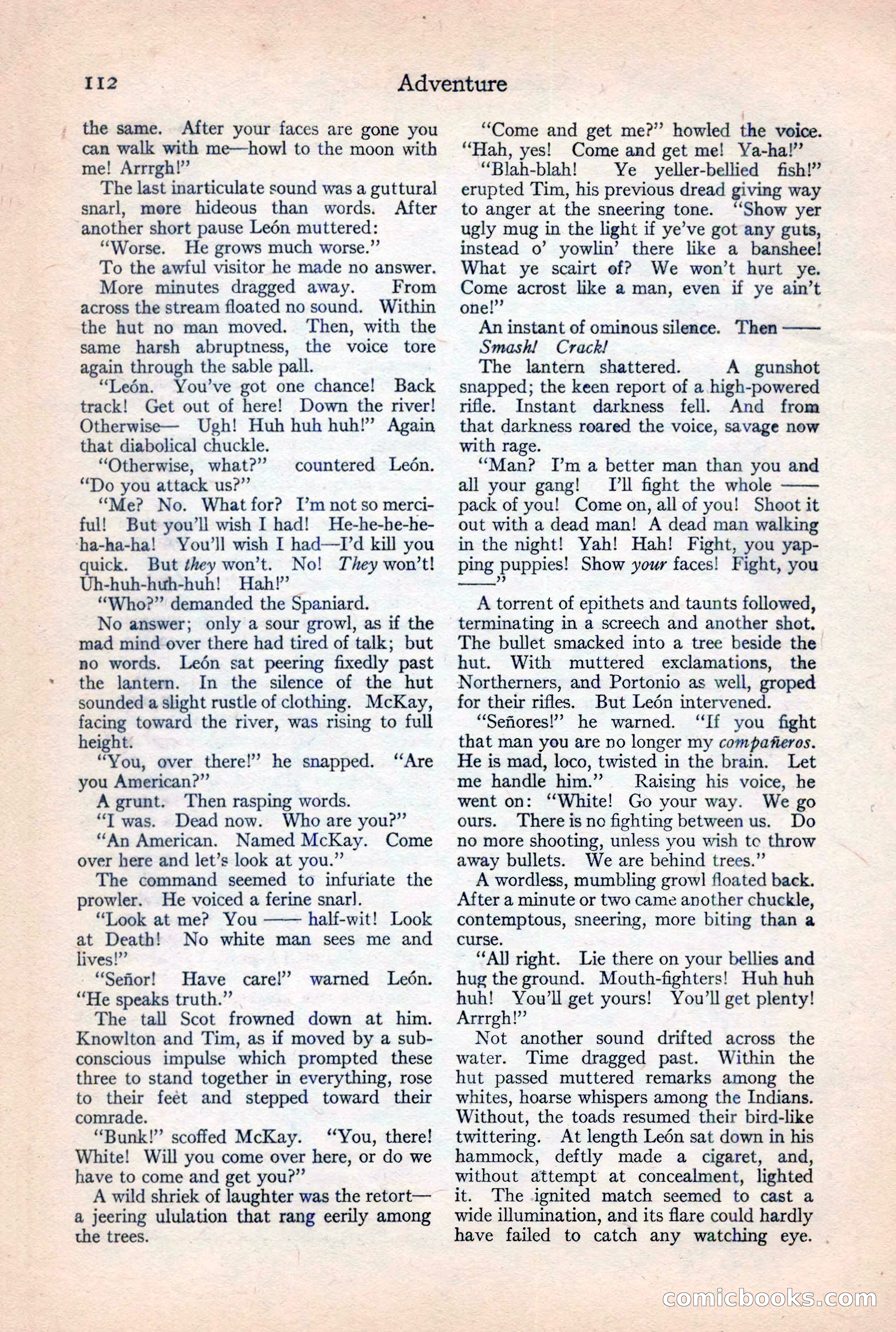 Adventure Magazine, February 10, 1925 — page 114 of 196