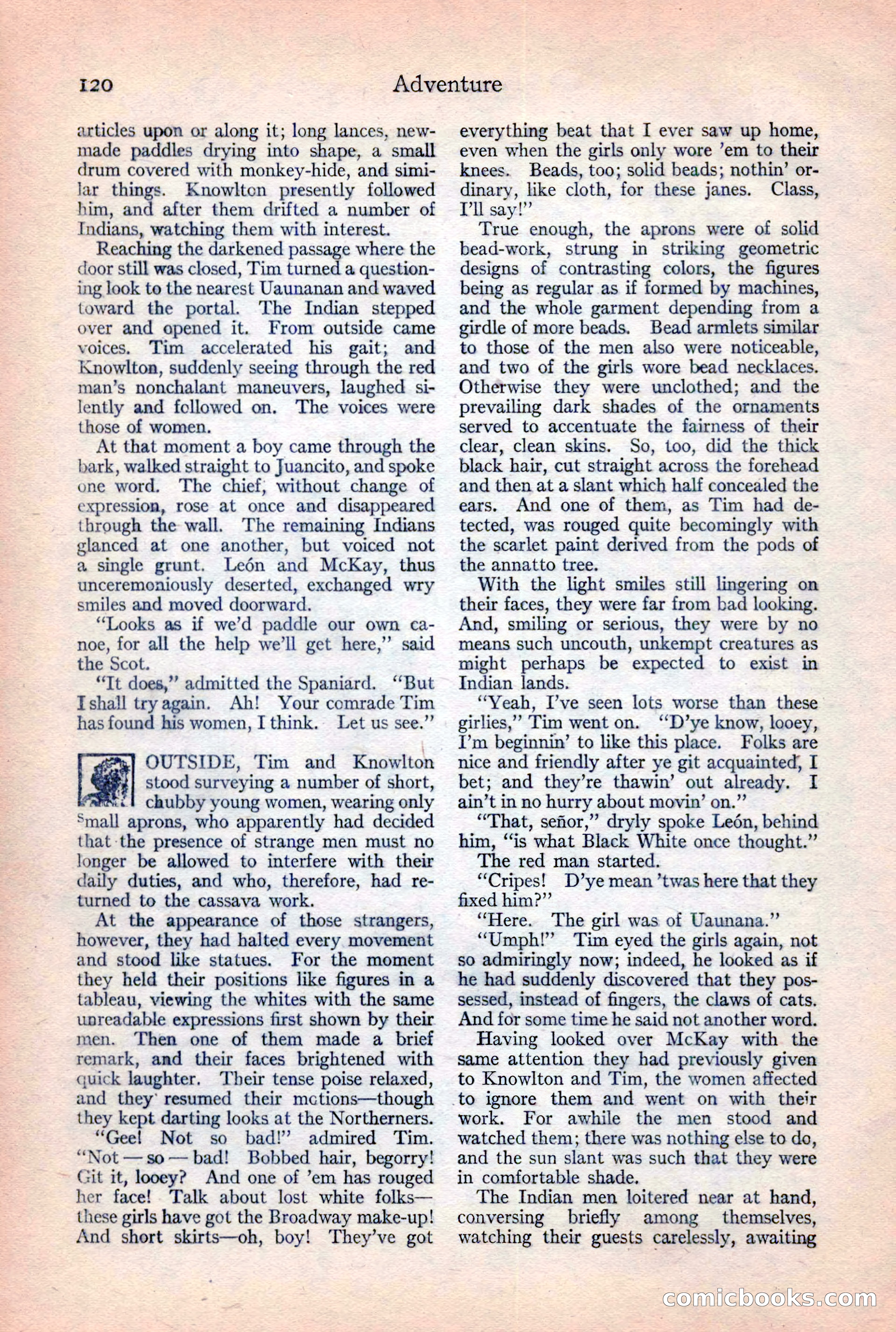 Adventure Magazine, February 10, 1925 — page 122 of 196