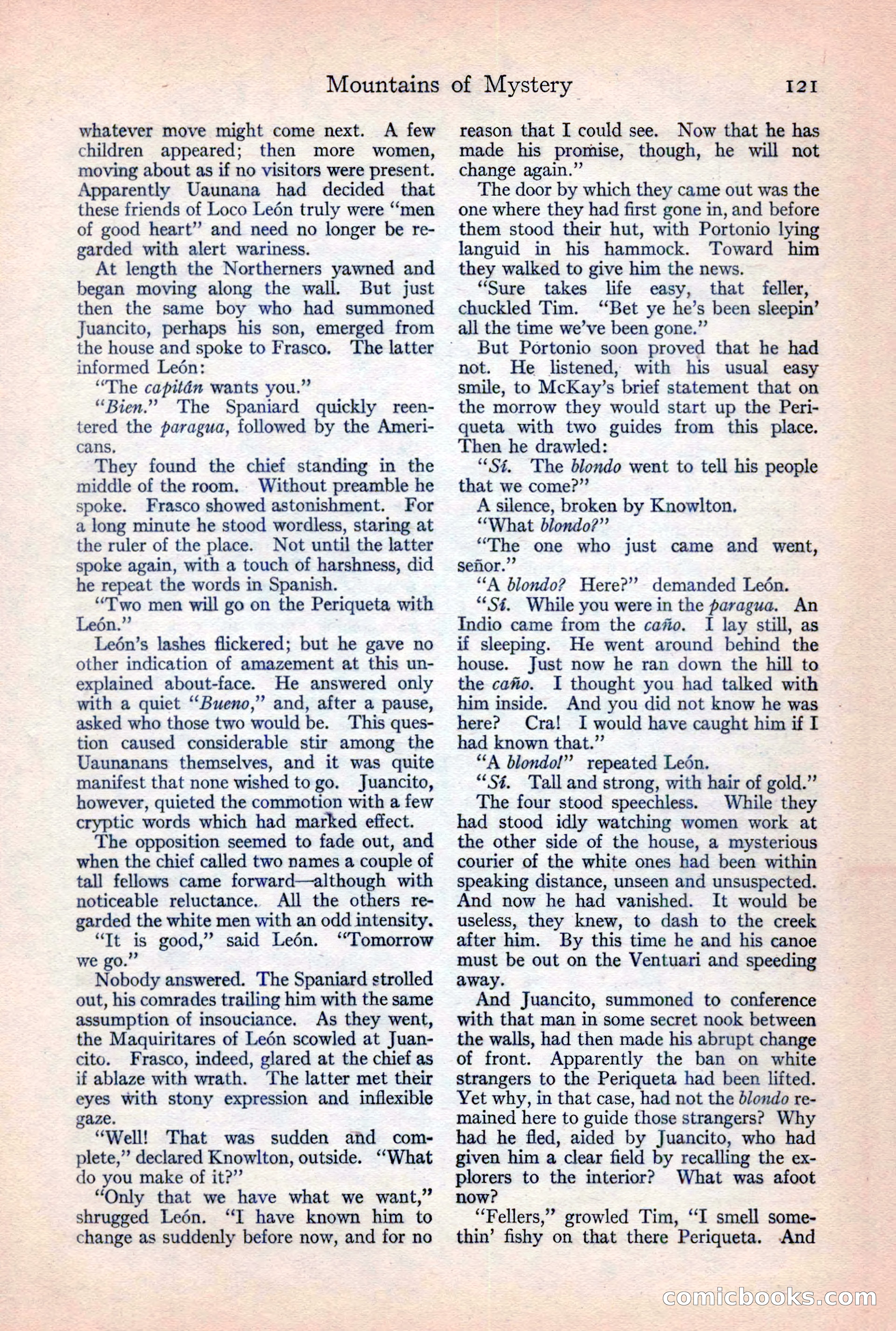 Adventure Magazine, February 10, 1925 — page 123 of 196