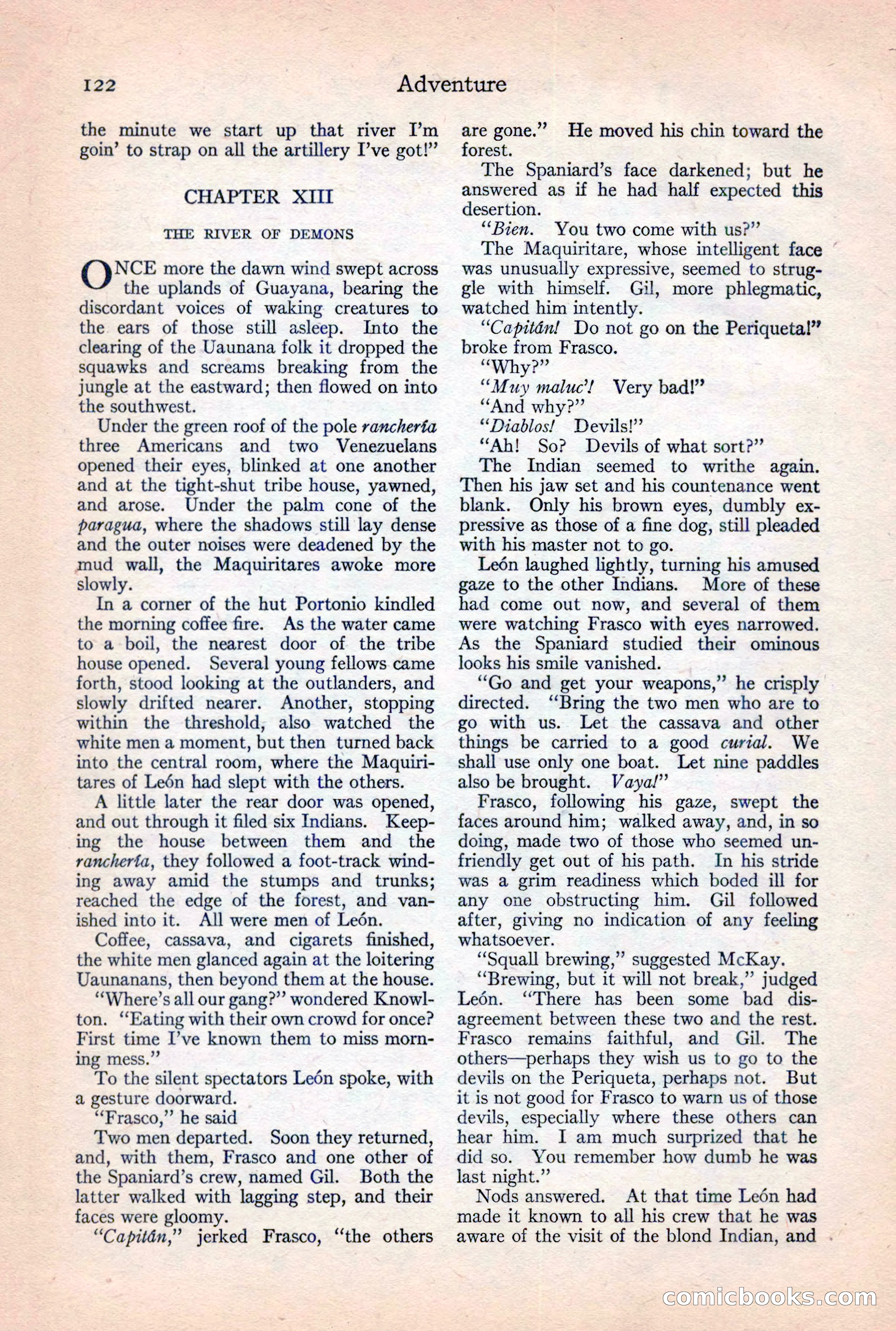 Adventure Magazine, February 10, 1925 — page 124 of 196
