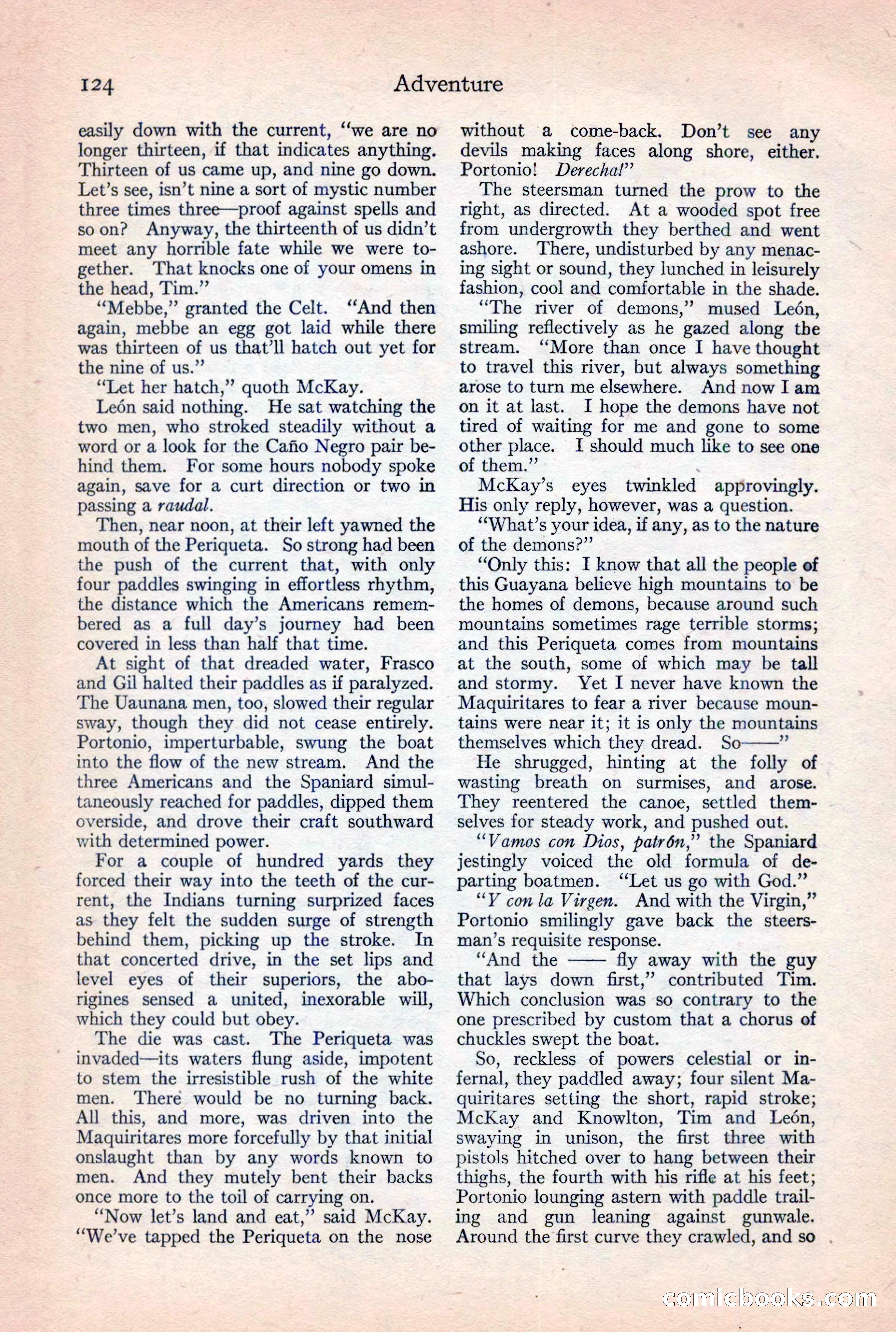 Adventure Magazine, February 10, 1925 — page 126 of 196