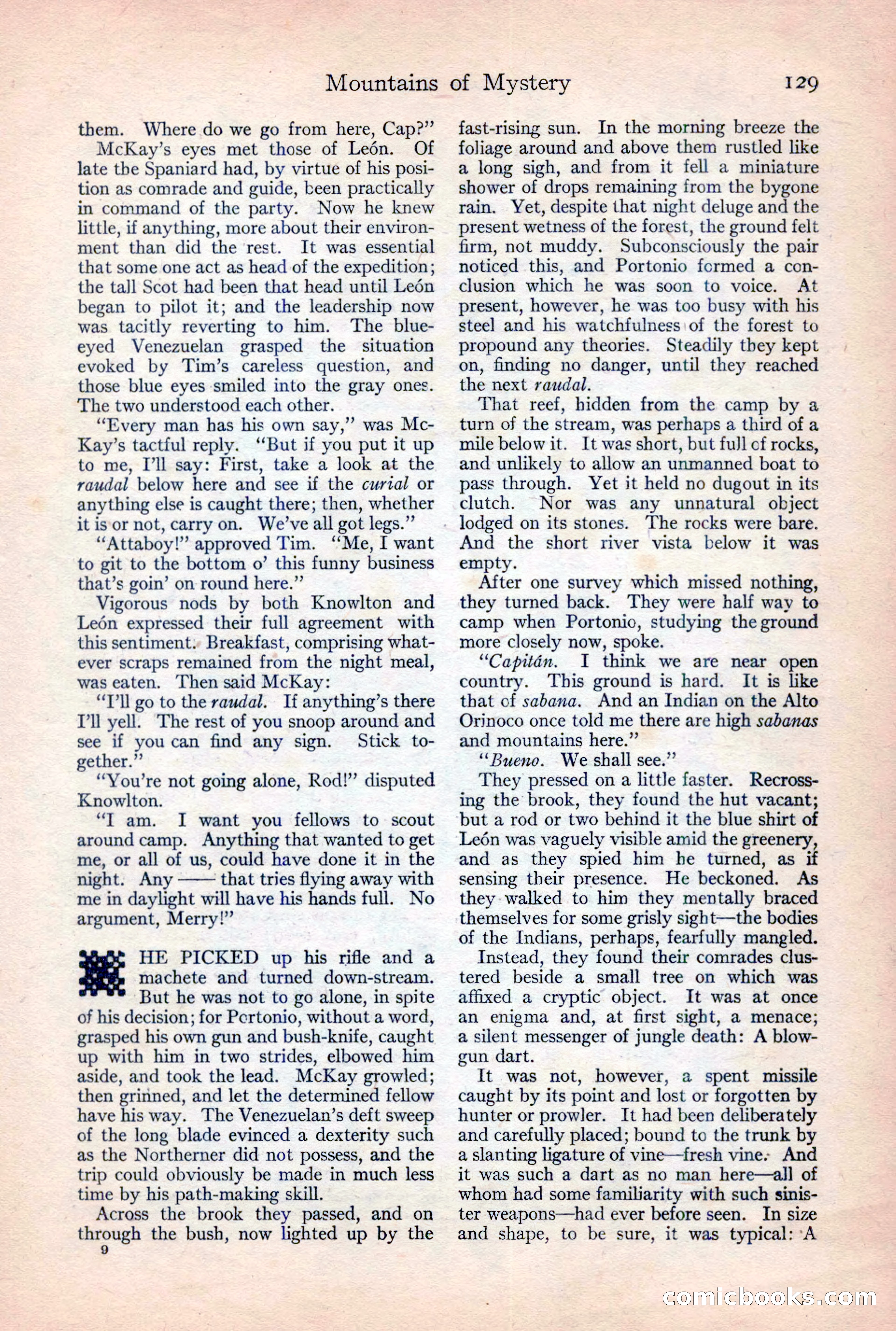 Adventure Magazine, February 10, 1925 — page 131 of 196
