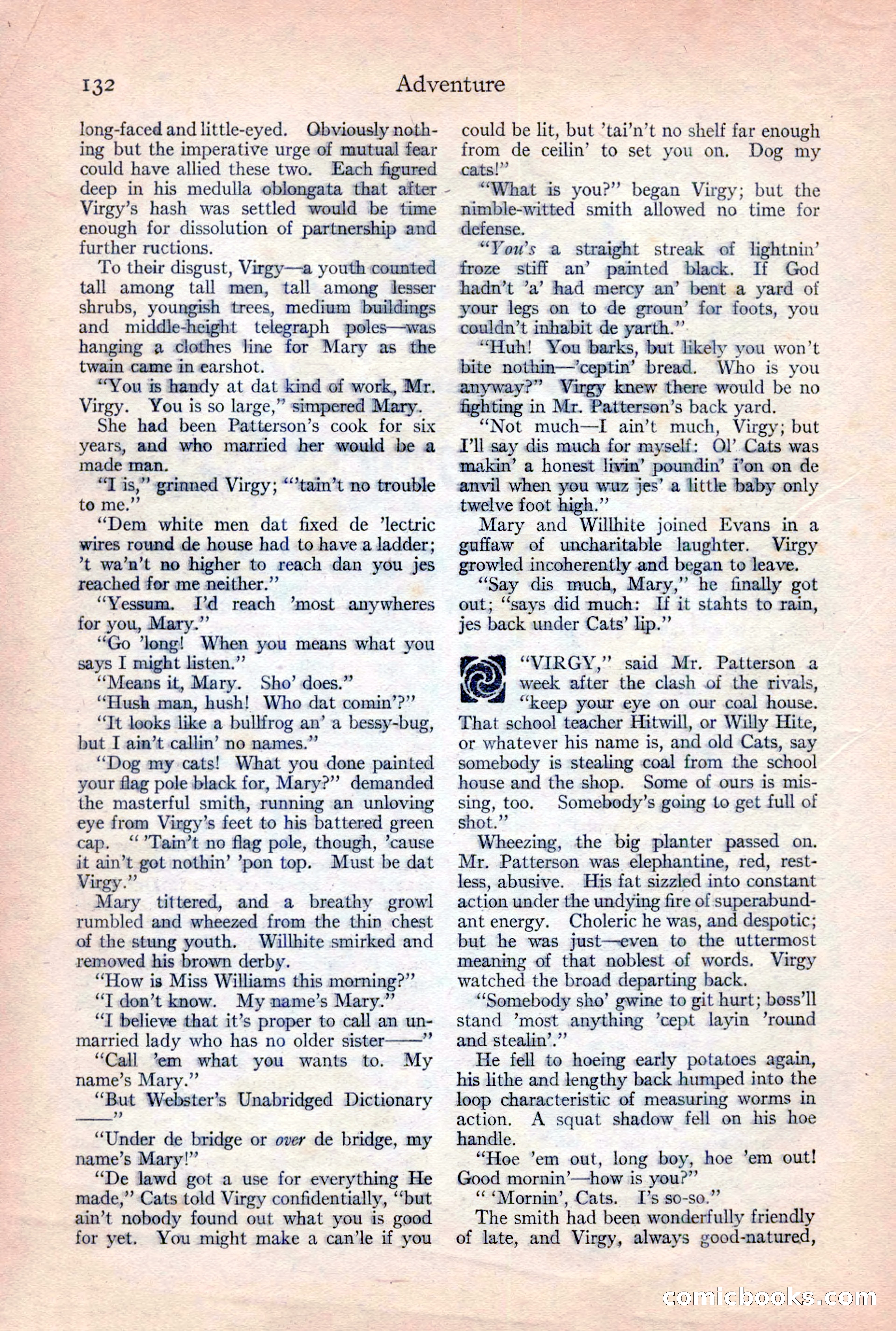 Adventure Magazine, February 10, 1925 — page 134 of 196