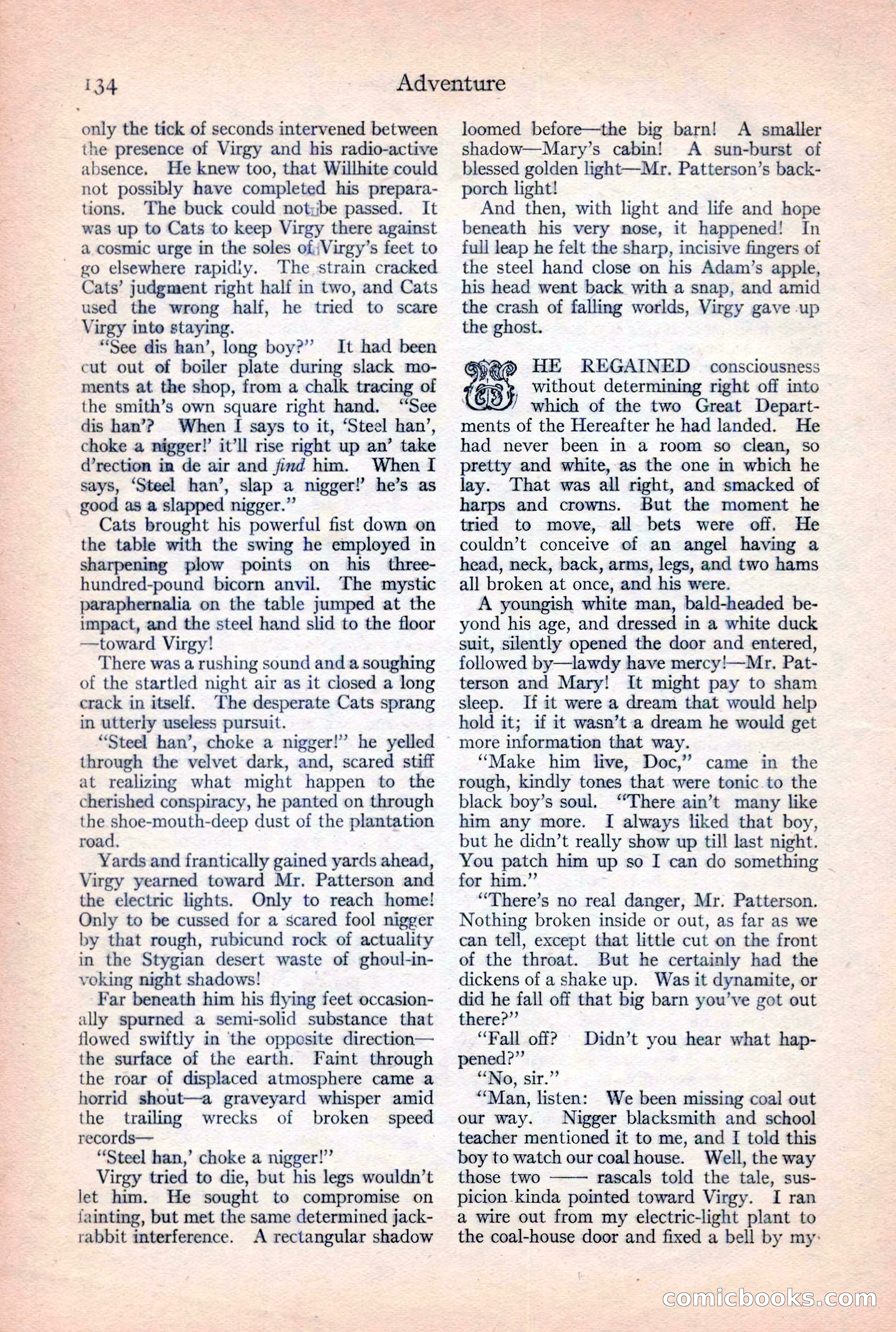 Adventure Magazine, February 10, 1925 — page 136 of 196