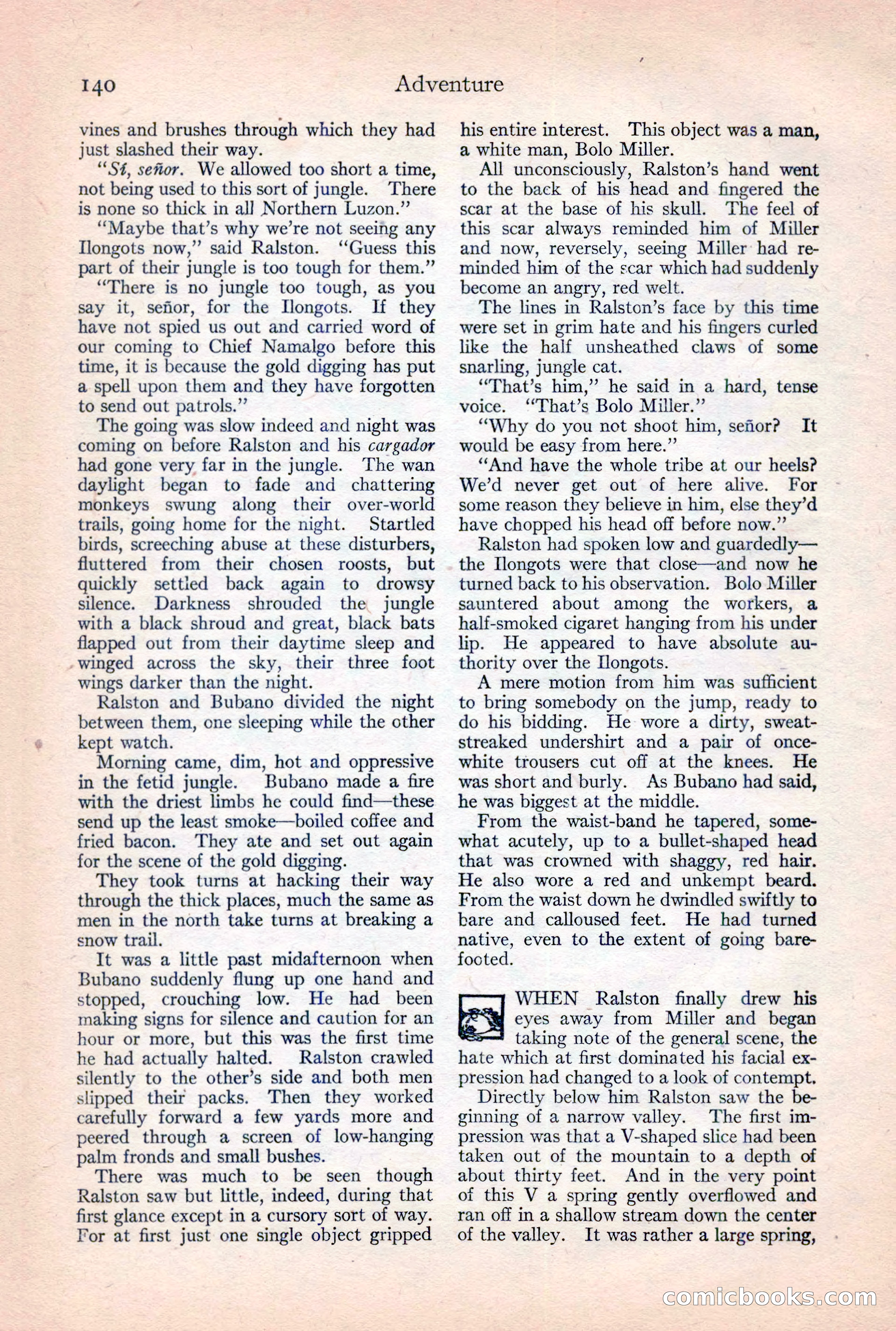 Adventure Magazine, February 10, 1925 — page 142 of 196