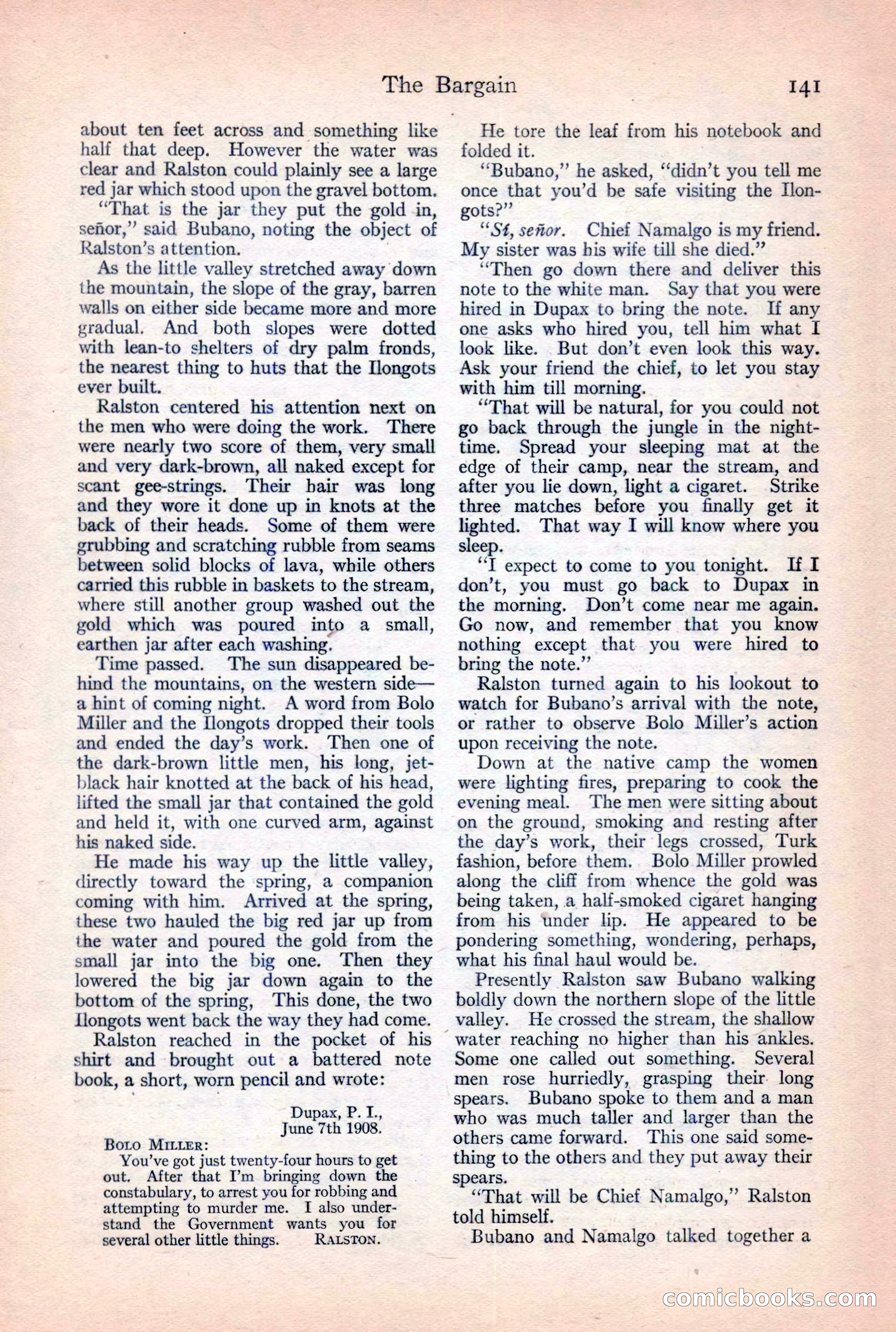 Adventure Magazine, February 10, 1925 — page 143 of 196
