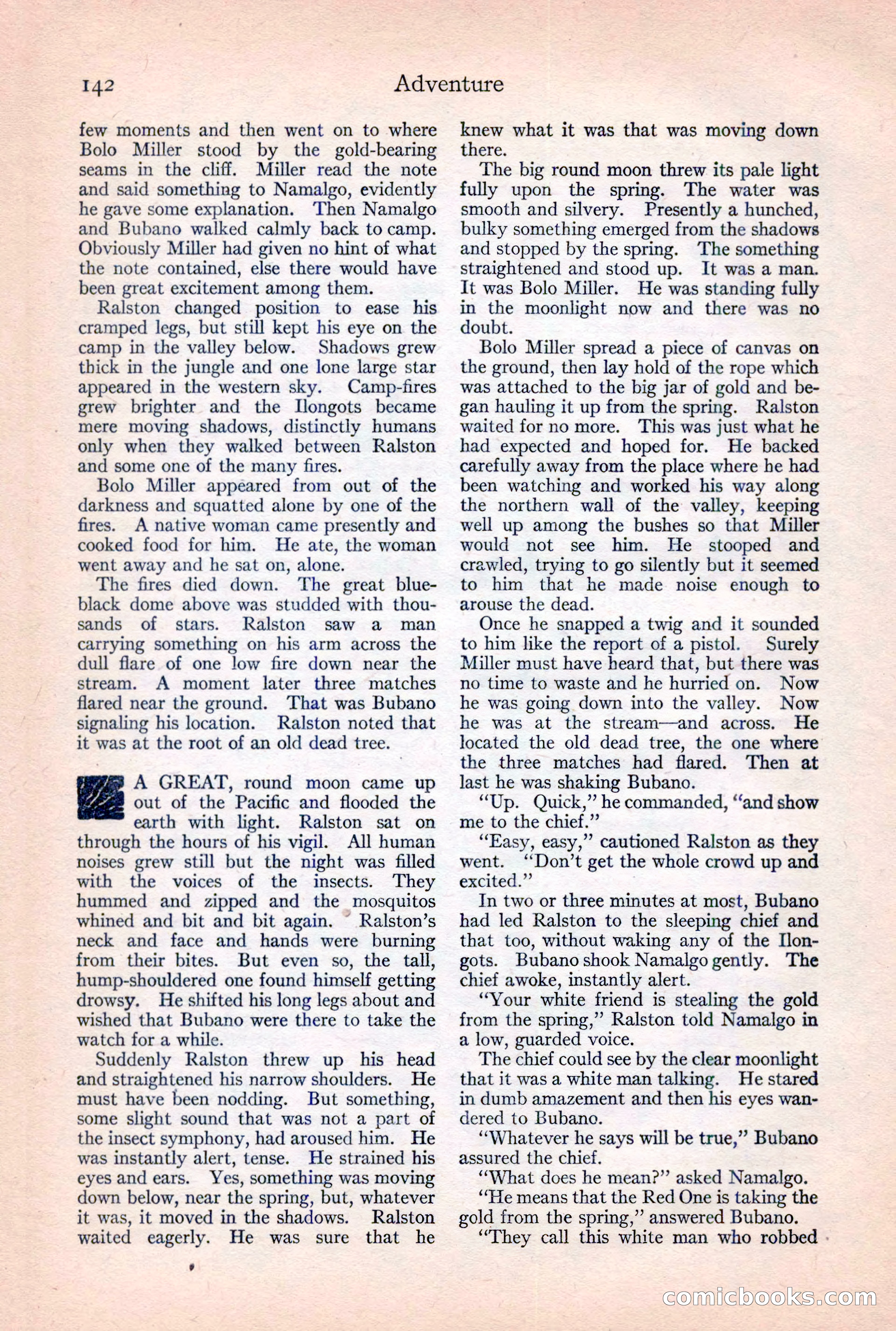 Adventure Magazine, February 10, 1925 — page 144 of 196