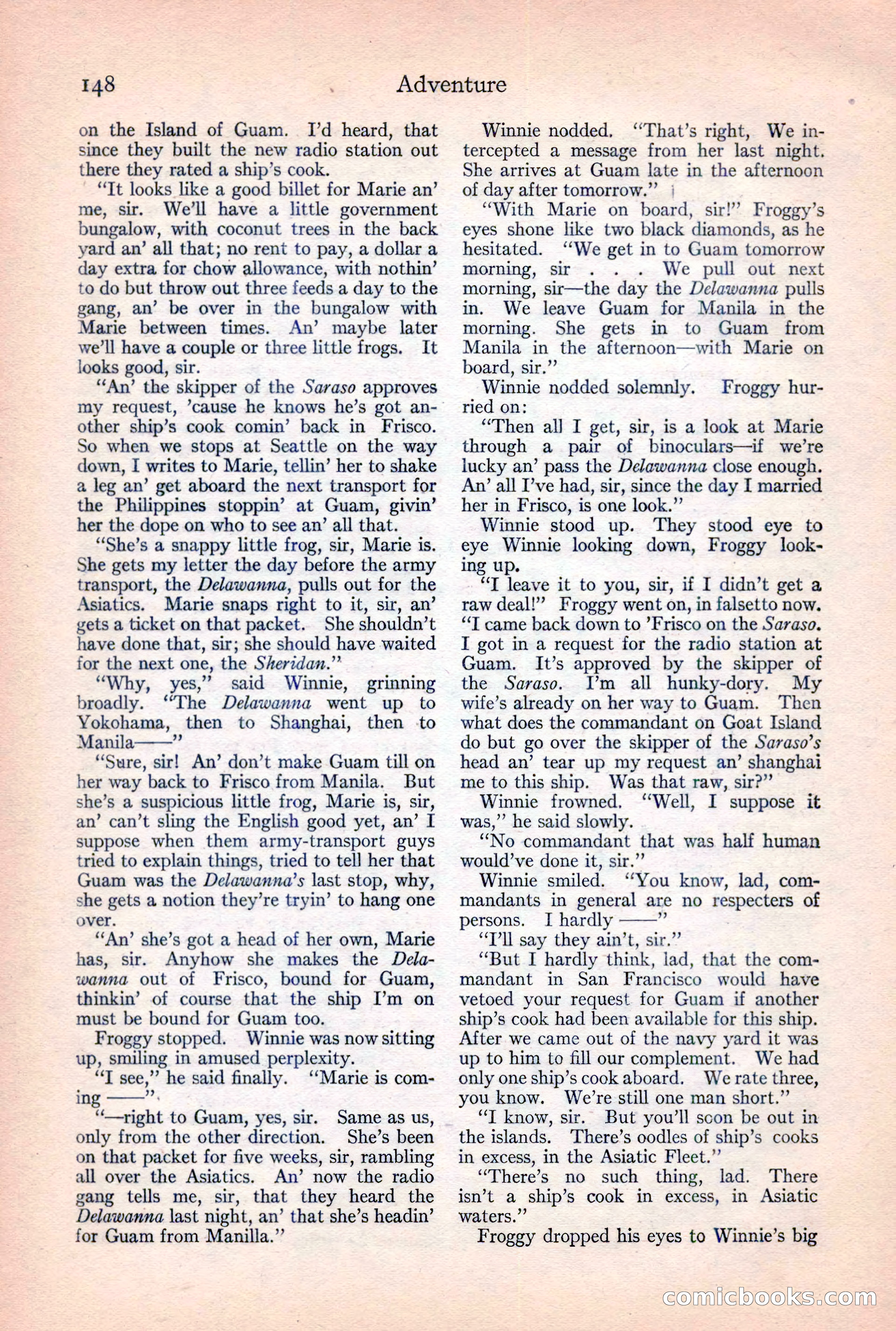 Adventure Magazine, February 10, 1925 — page 150 of 196