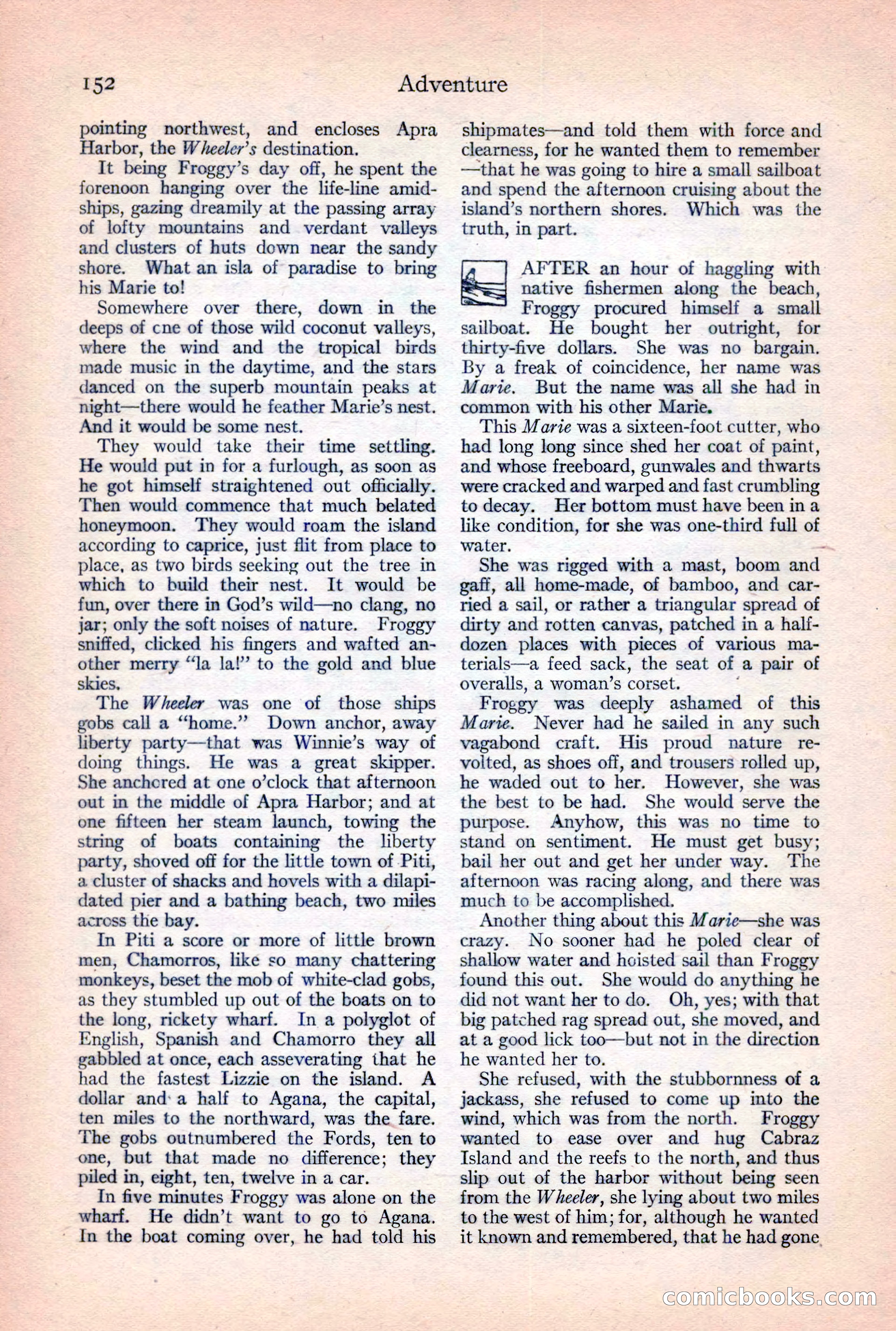Adventure Magazine, February 10, 1925 — page 154 of 196