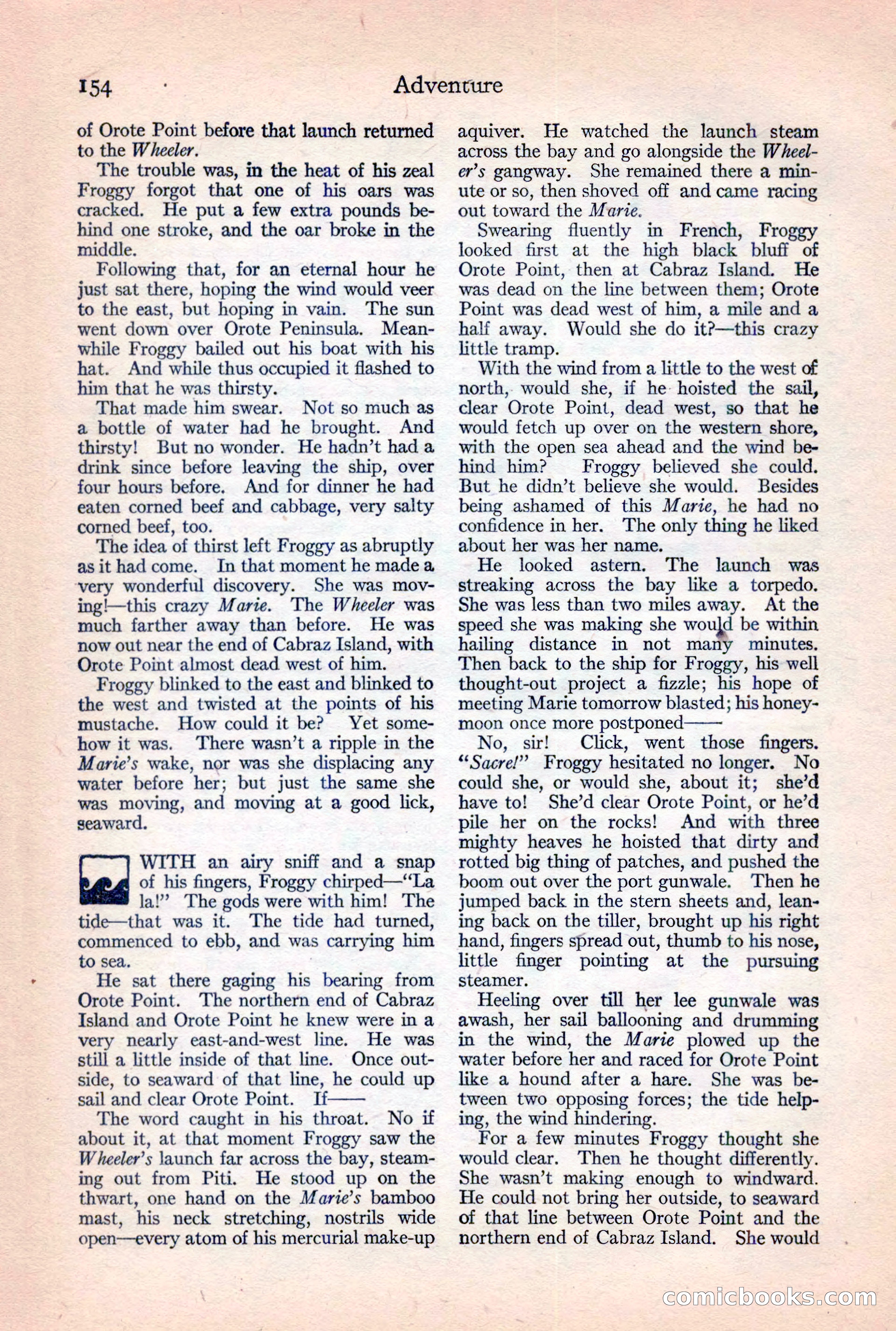 Adventure Magazine, February 10, 1925 — page 156 of 196