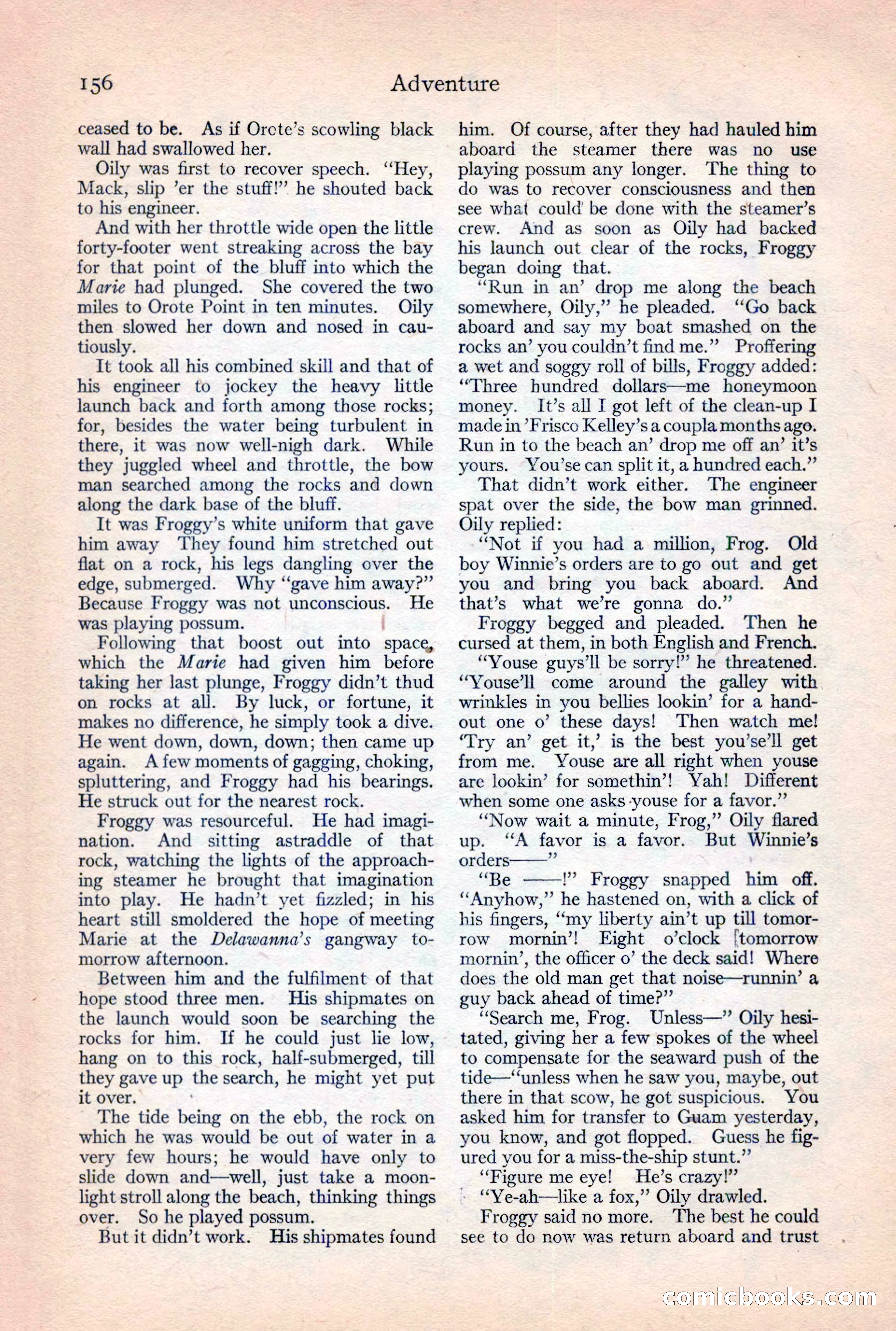 Adventure Magazine, February 10, 1925 — page 158 of 196