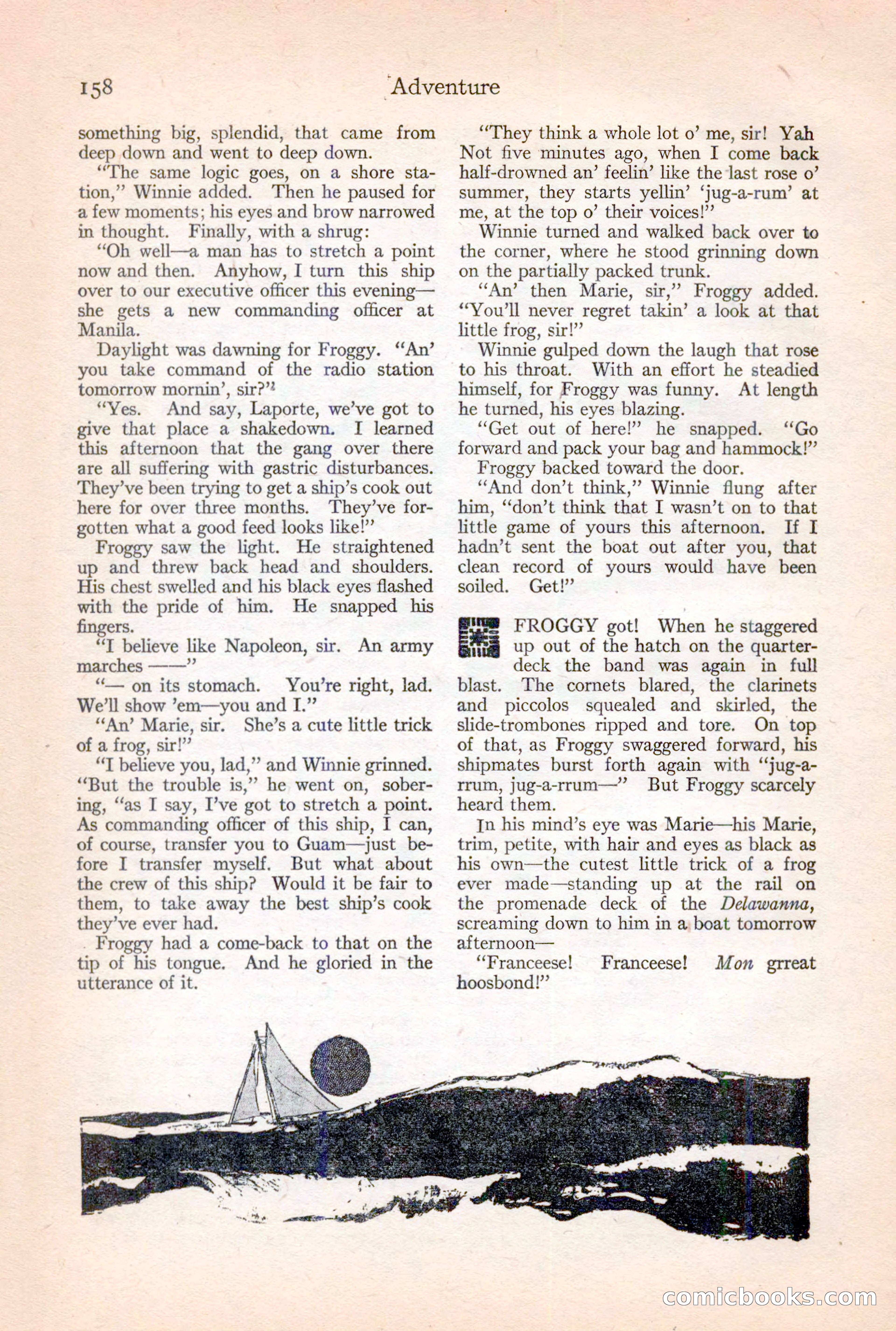 Adventure Magazine, February 10, 1925 — page 160 of 196