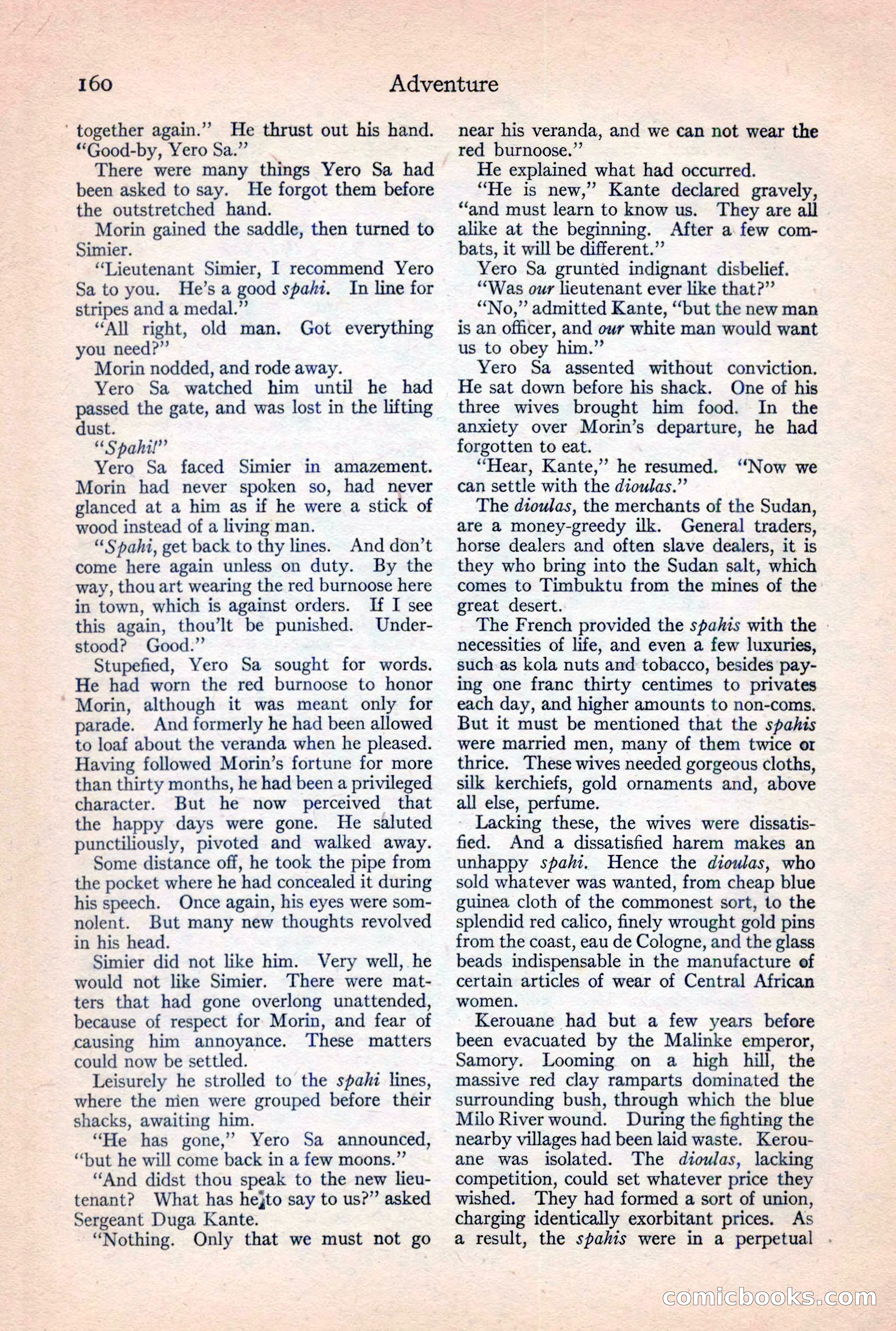Adventure Magazine, February 10, 1925 — page 162 of 196