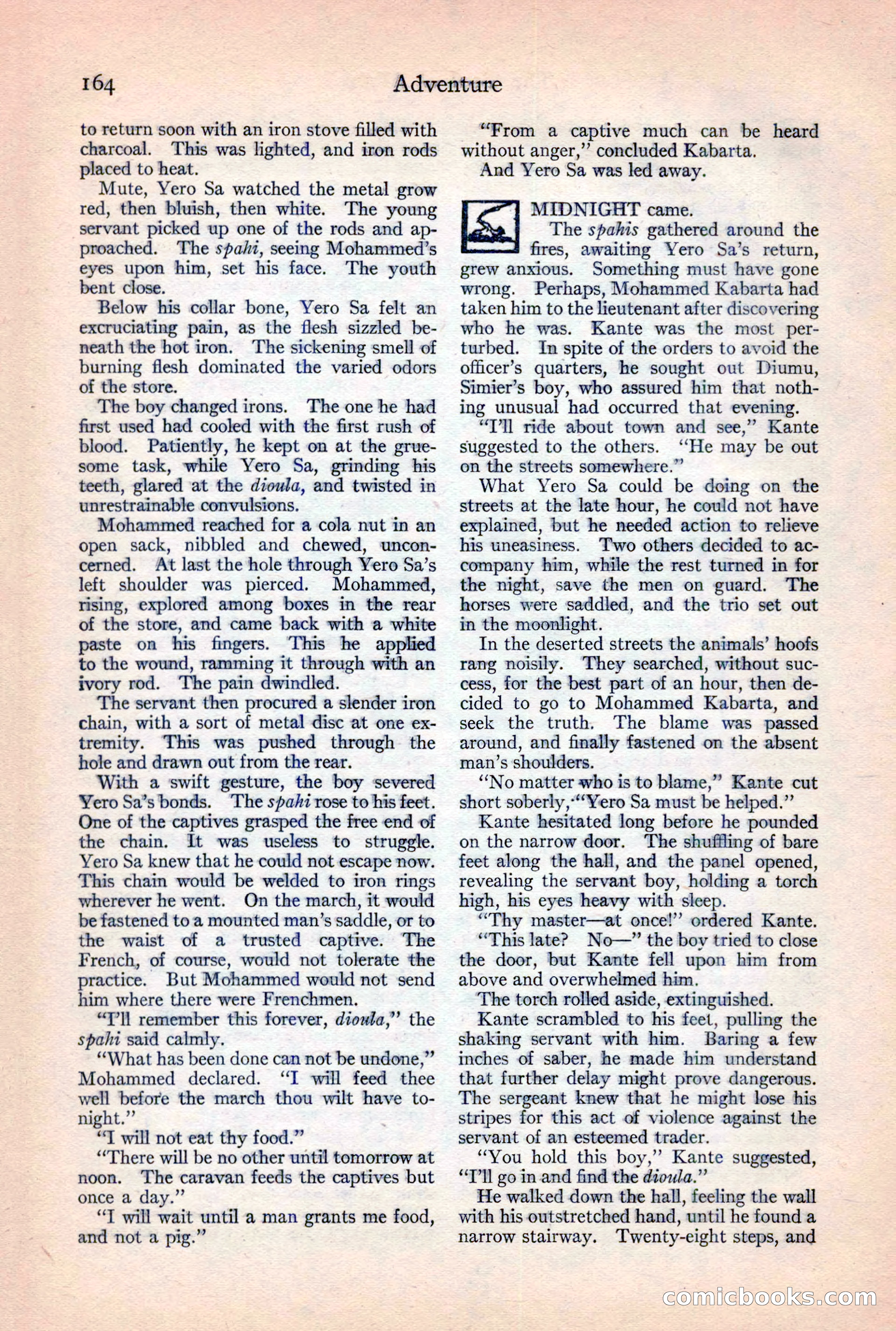 Adventure Magazine, February 10, 1925 — page 166 of 196