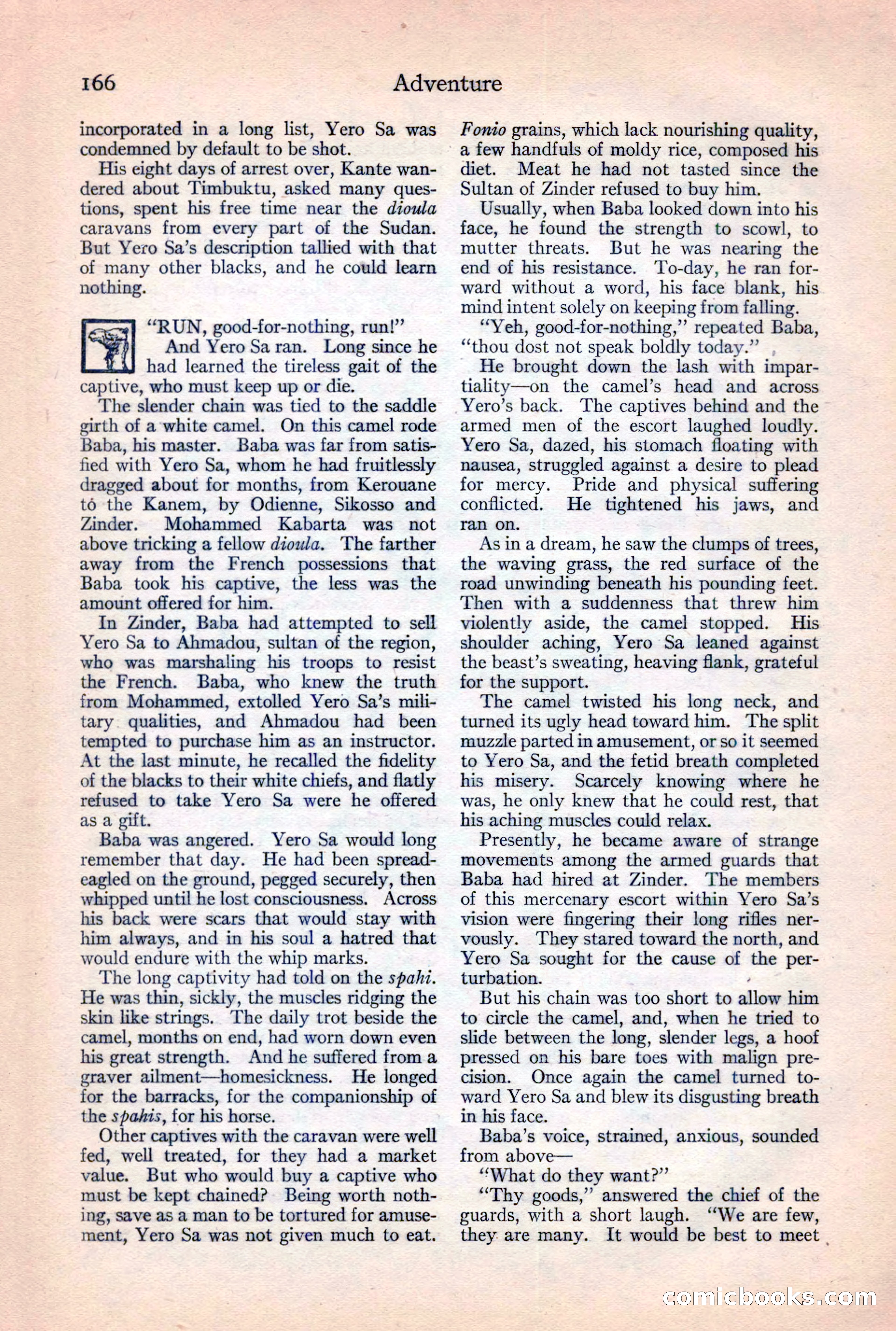 Adventure Magazine, February 10, 1925 — page 168 of 196