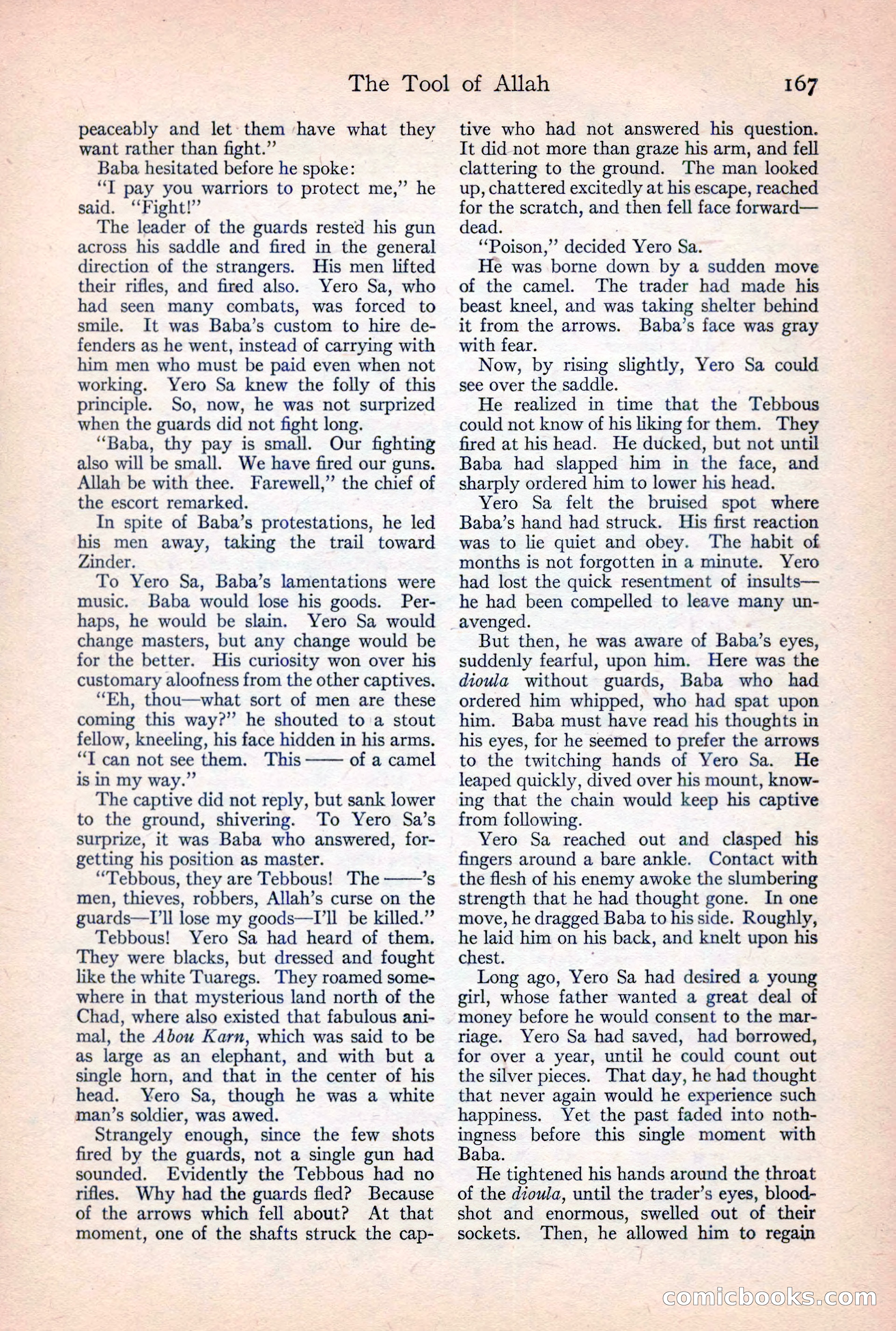 Adventure Magazine, February 10, 1925 — page 169 of 196