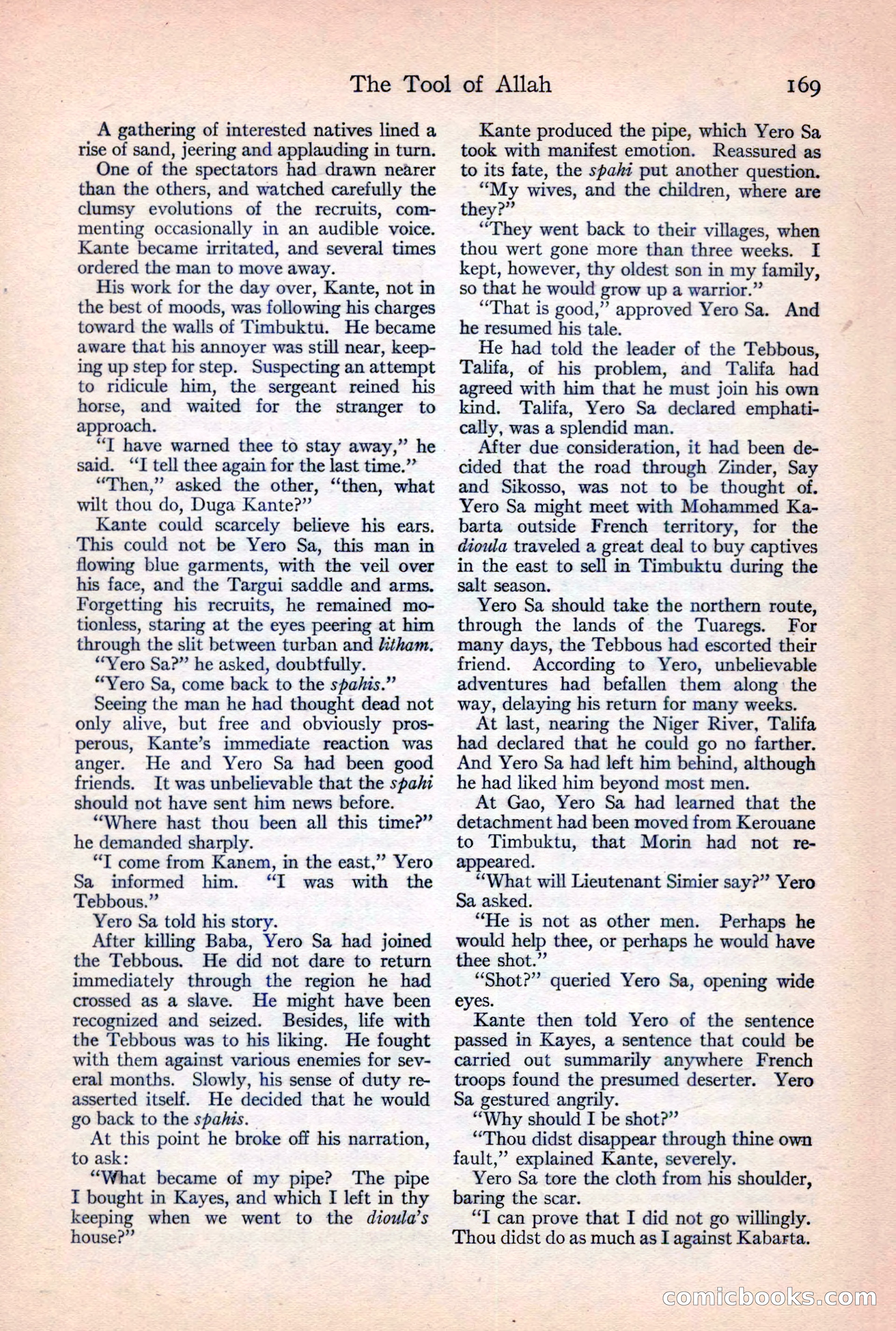 Adventure Magazine, February 10, 1925 — page 171 of 196