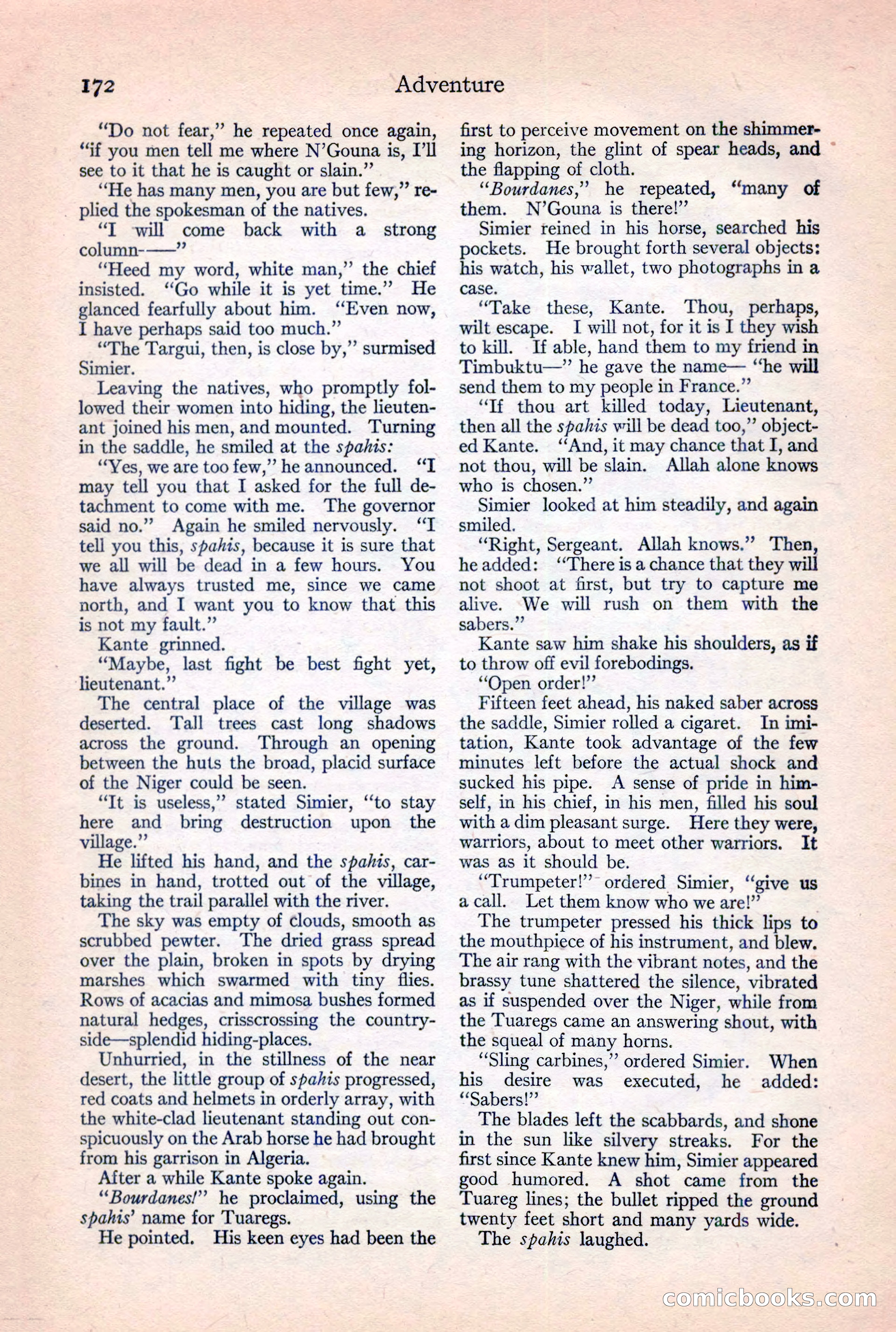 Adventure Magazine, February 10, 1925 — page 174 of 196