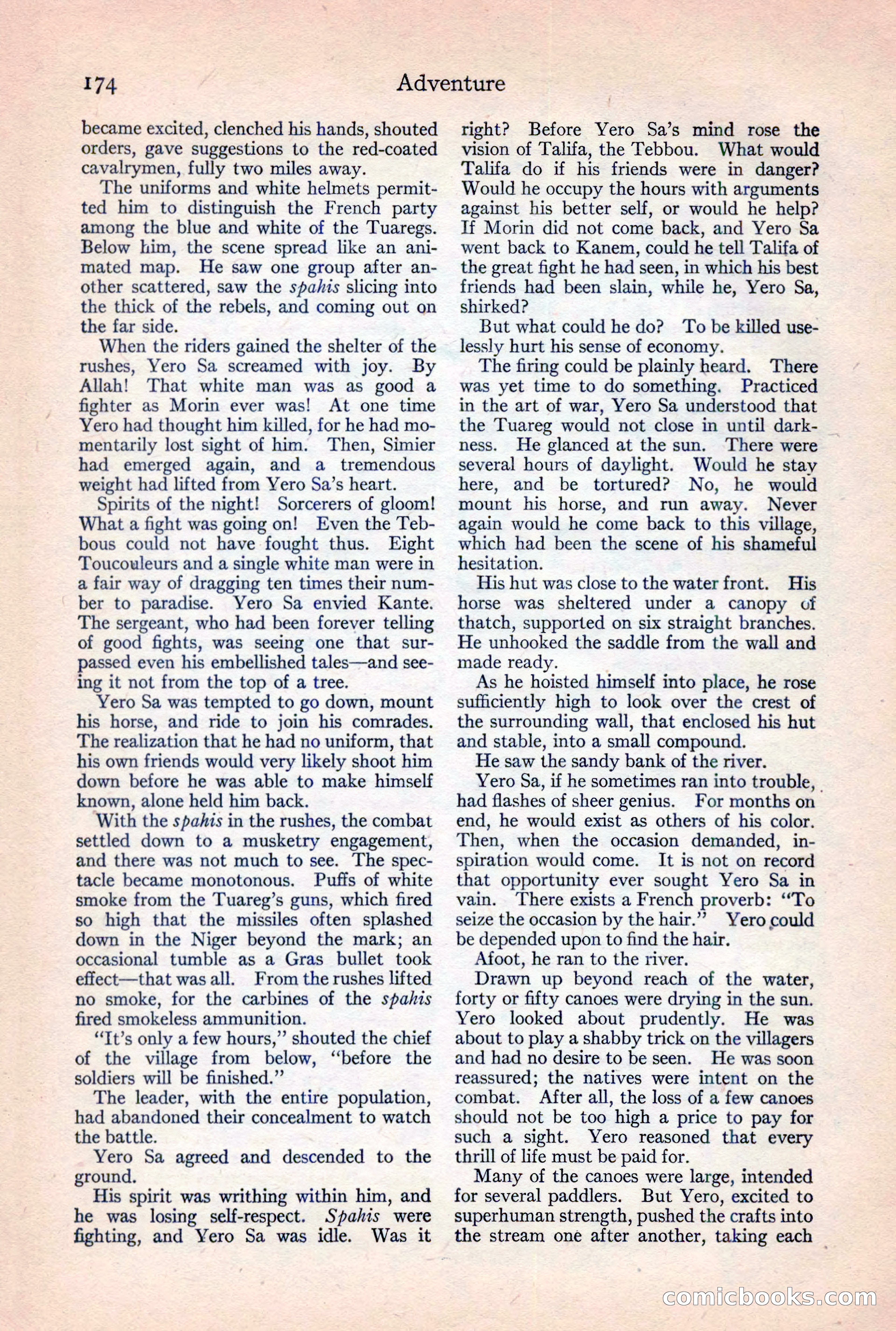 Adventure Magazine, February 10, 1925 — page 176 of 196