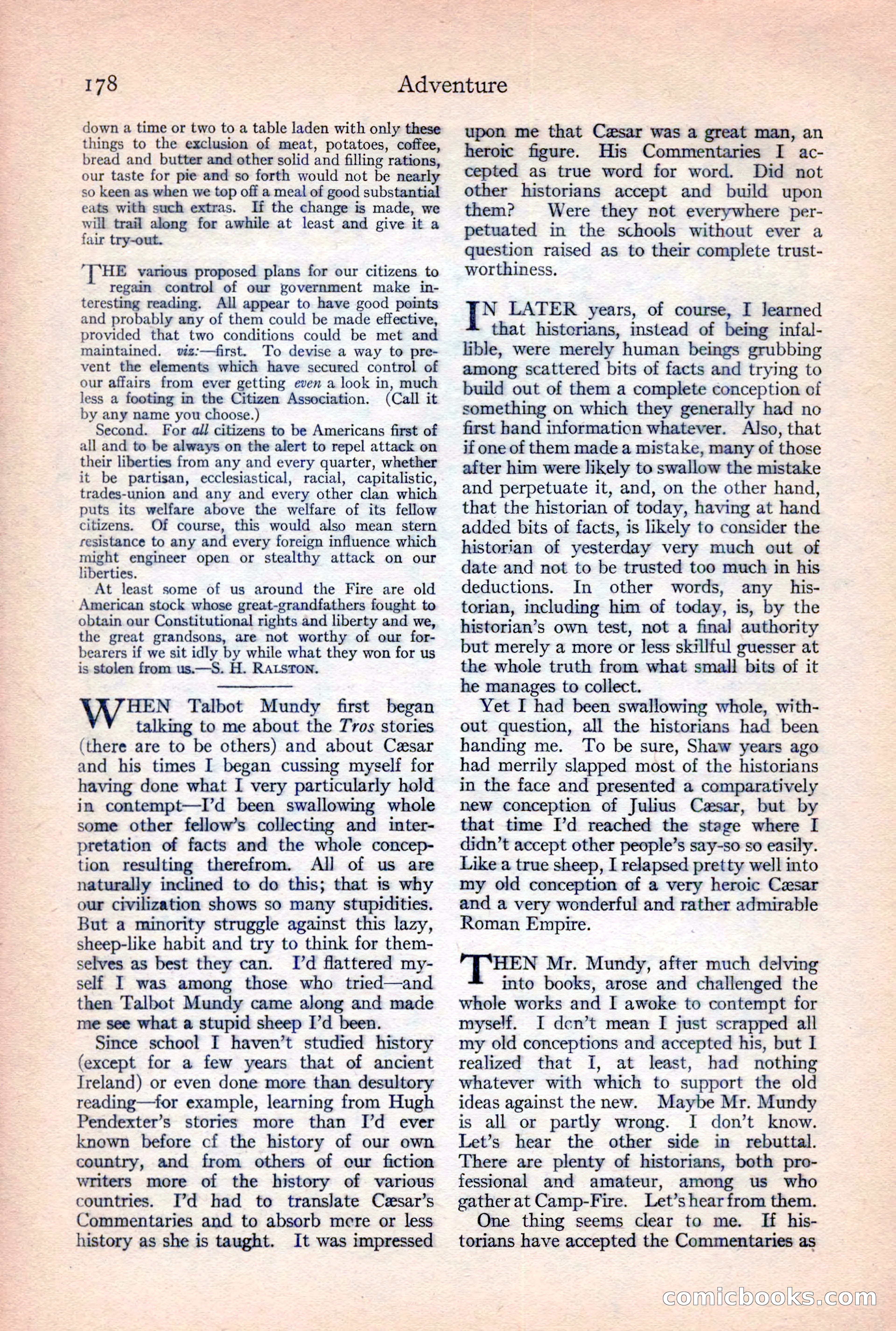 Adventure Magazine, February 10, 1925 — page 180 of 196