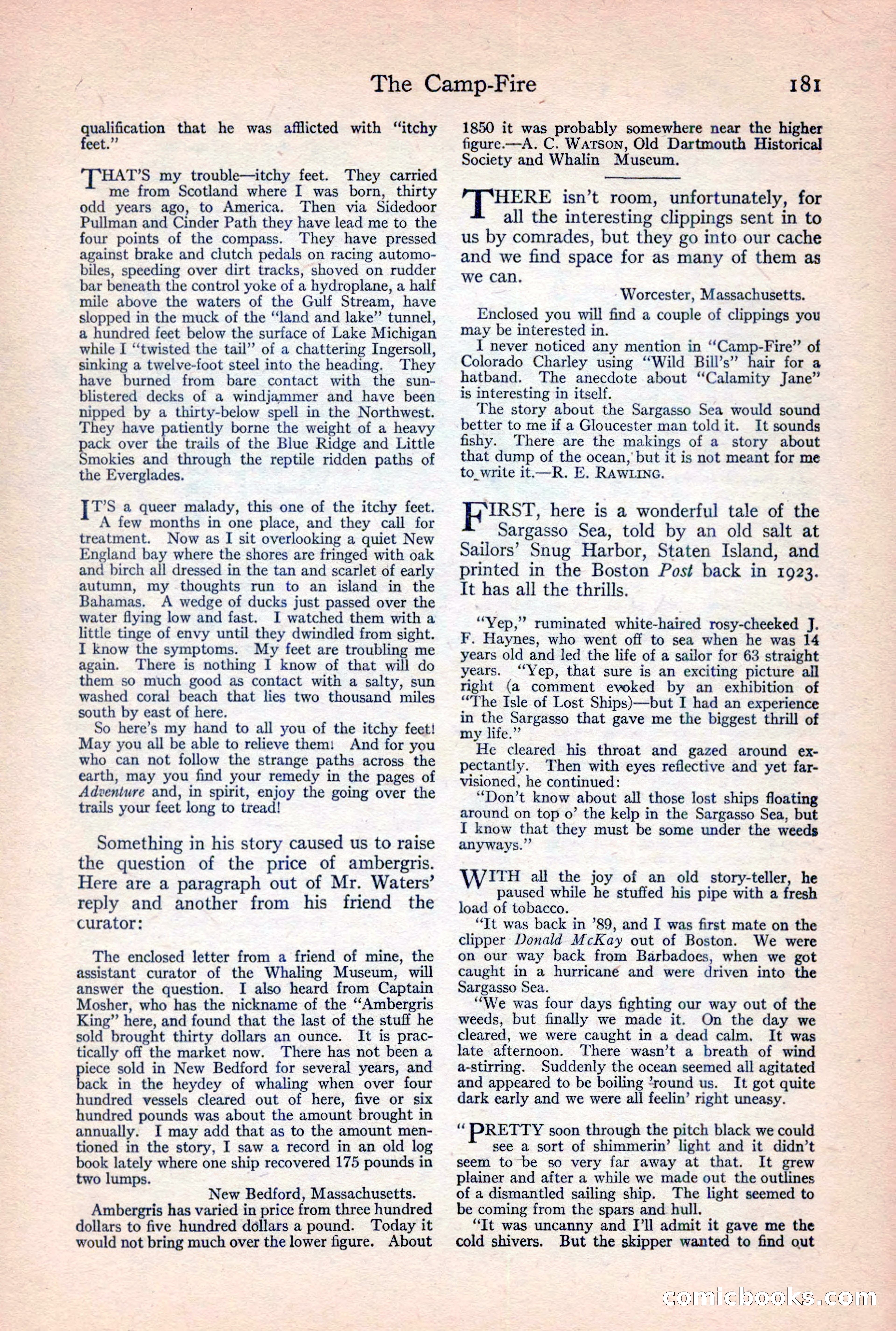 Adventure Magazine, February 10, 1925 — page 183 of 196