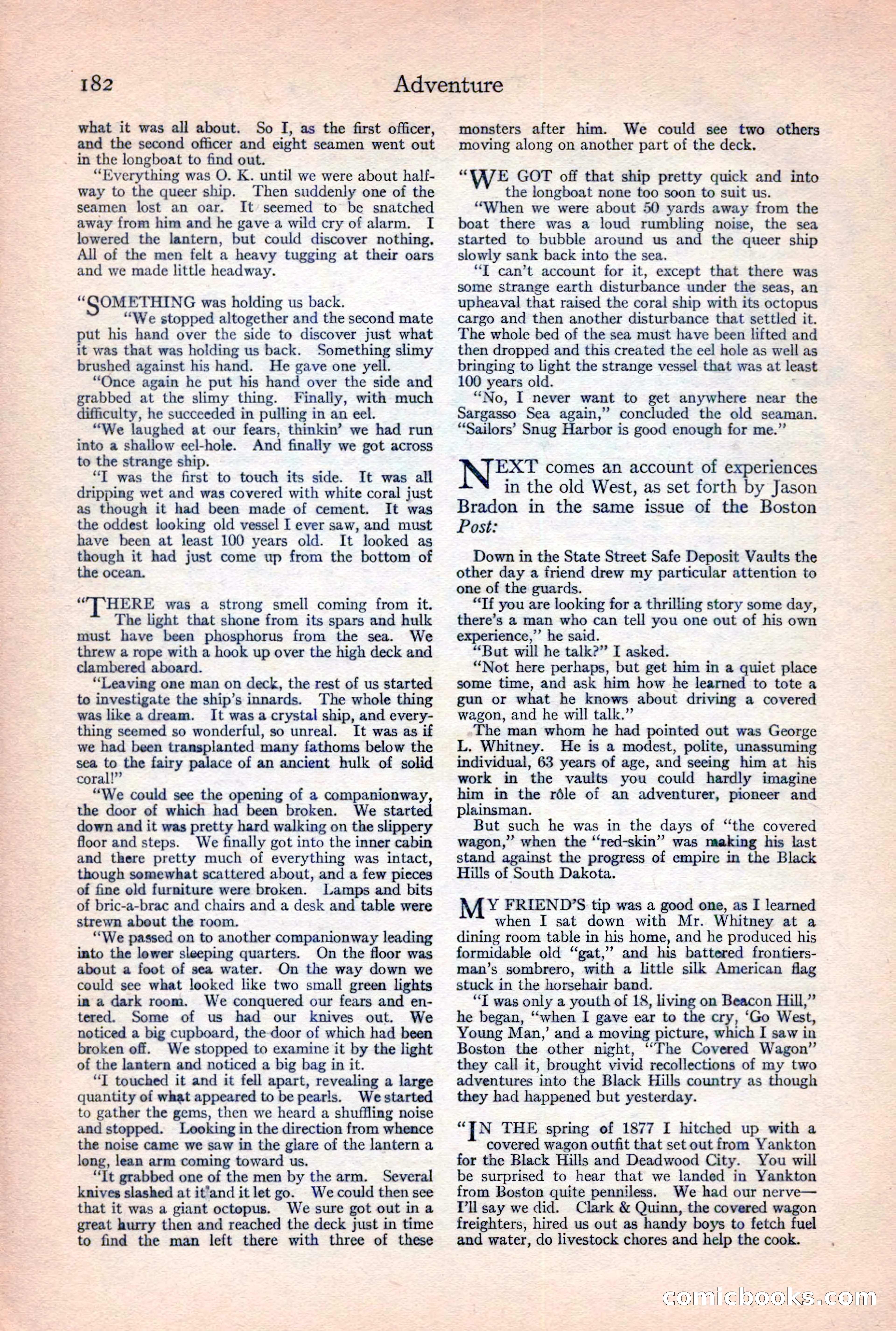 Adventure Magazine, February 10, 1925 — page 184 of 196