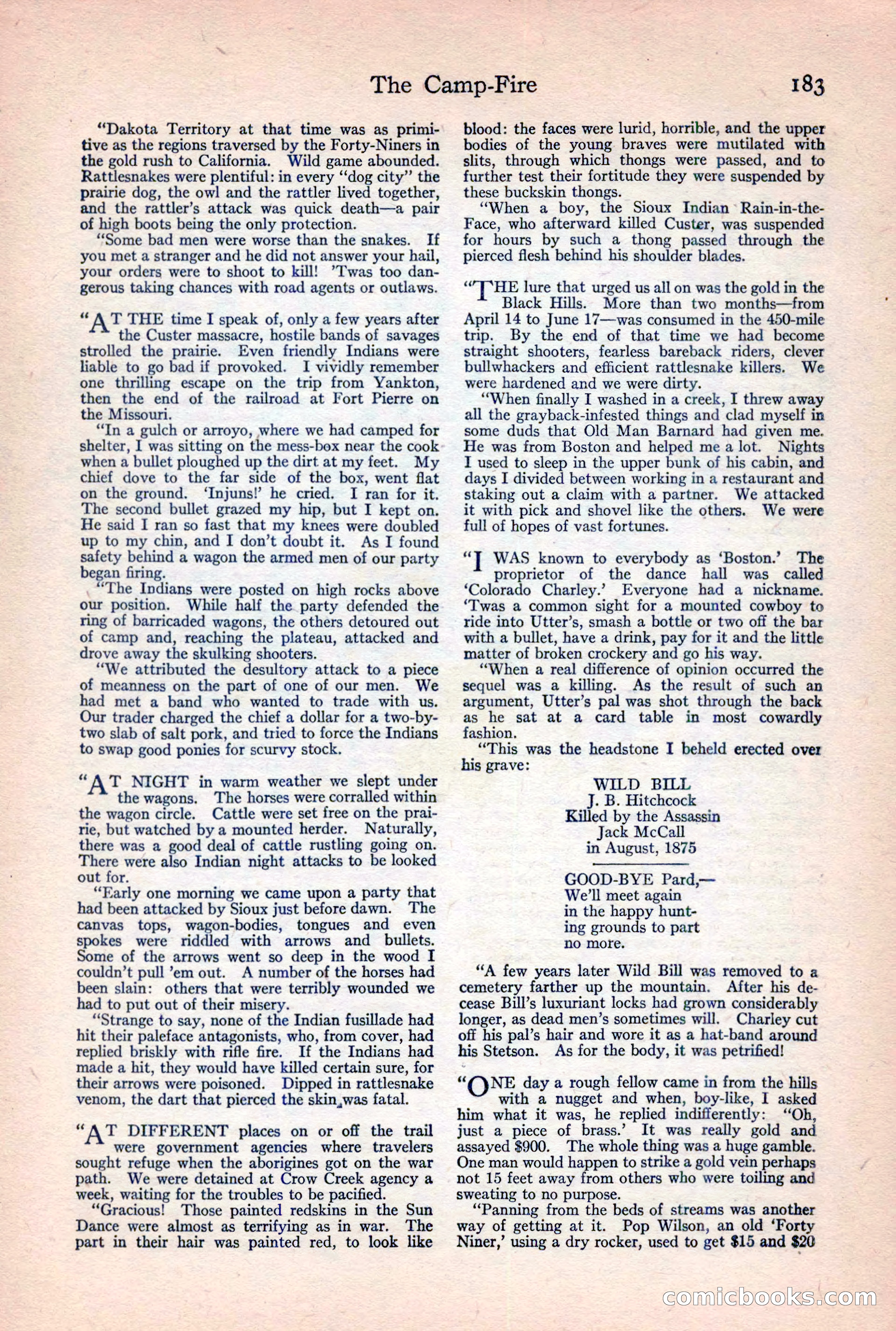 Adventure Magazine, February 10, 1925 — page 185 of 196