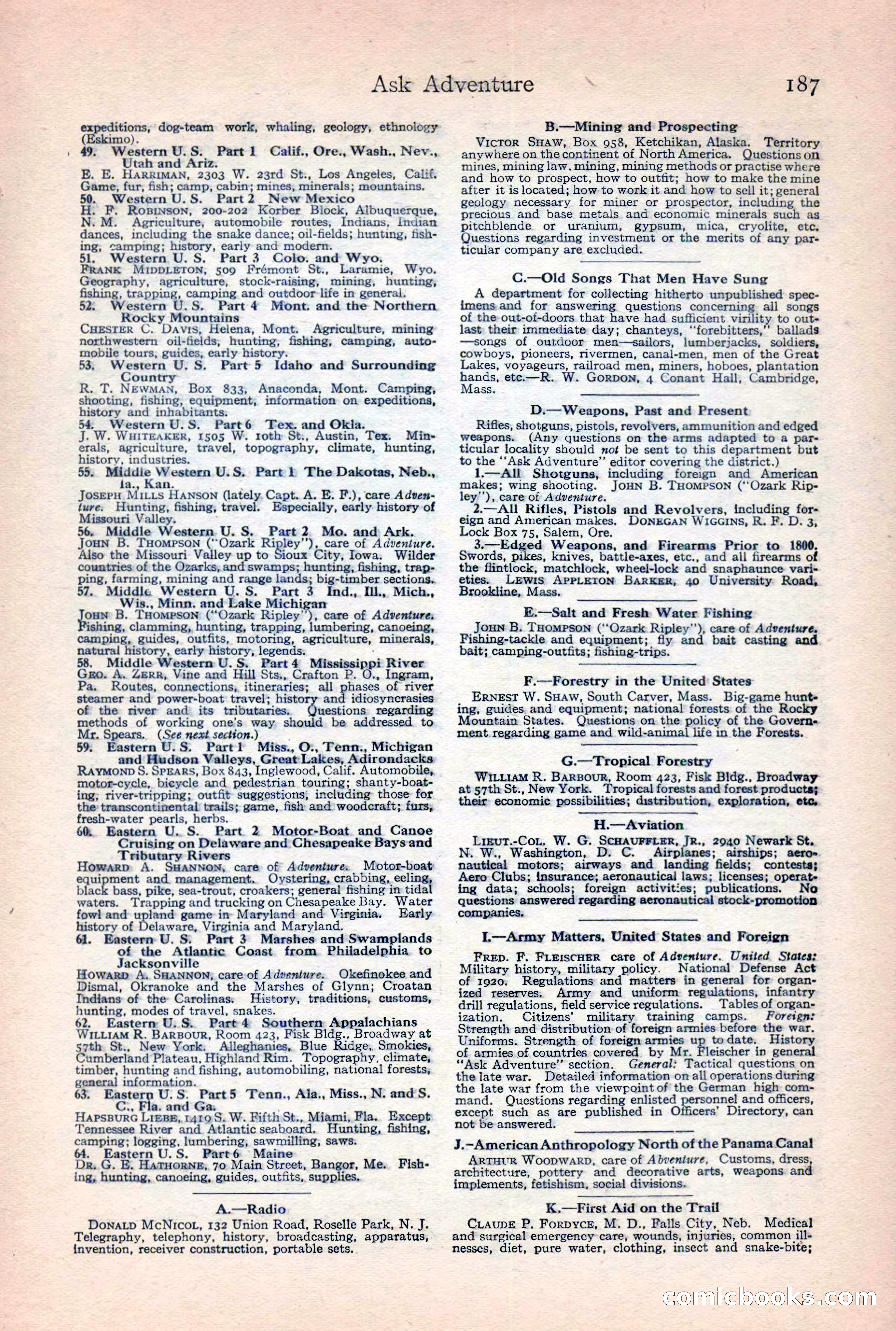 Adventure Magazine, February 10, 1925 — page 189 of 196