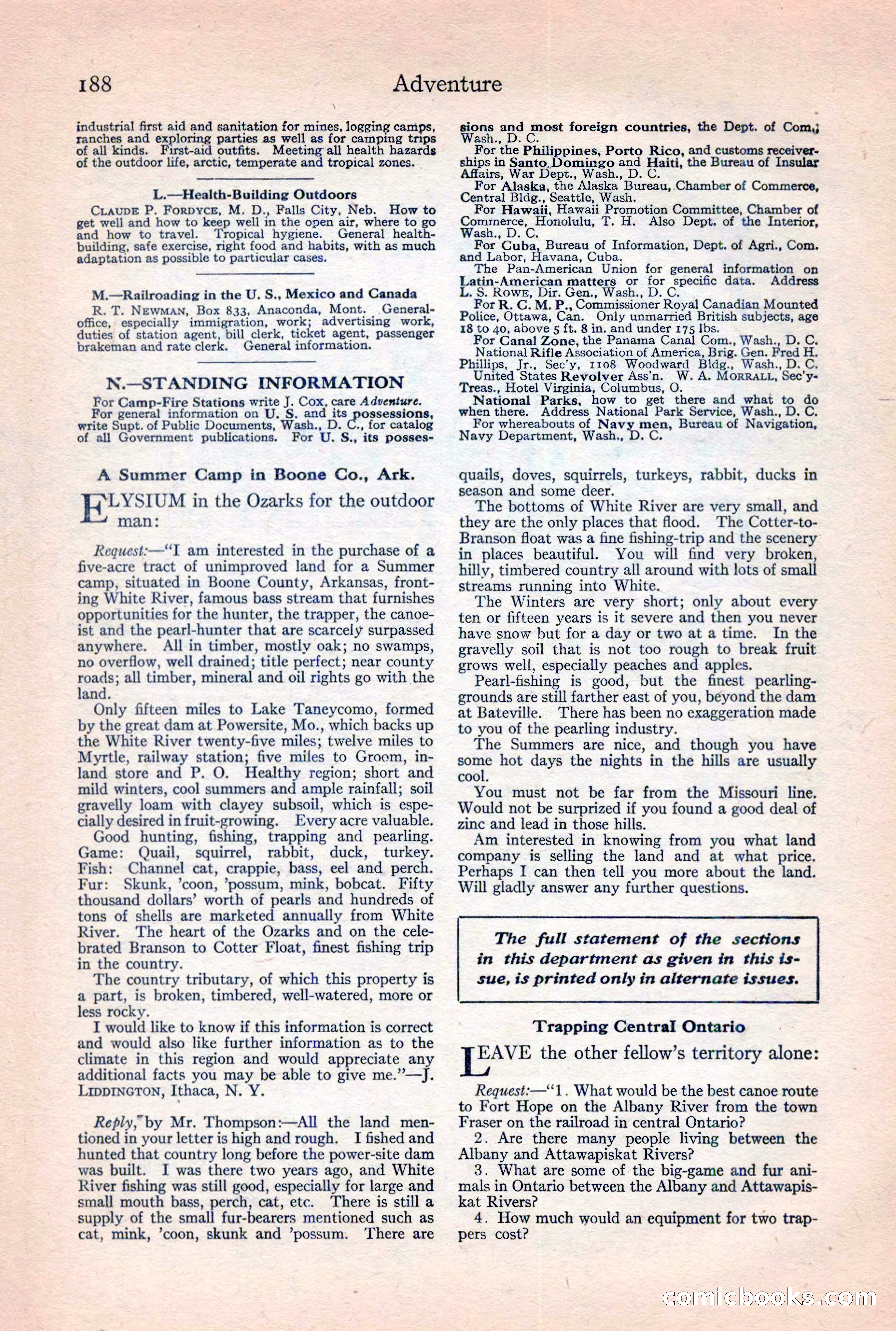 Adventure Magazine, February 10, 1925 — page 190 of 196