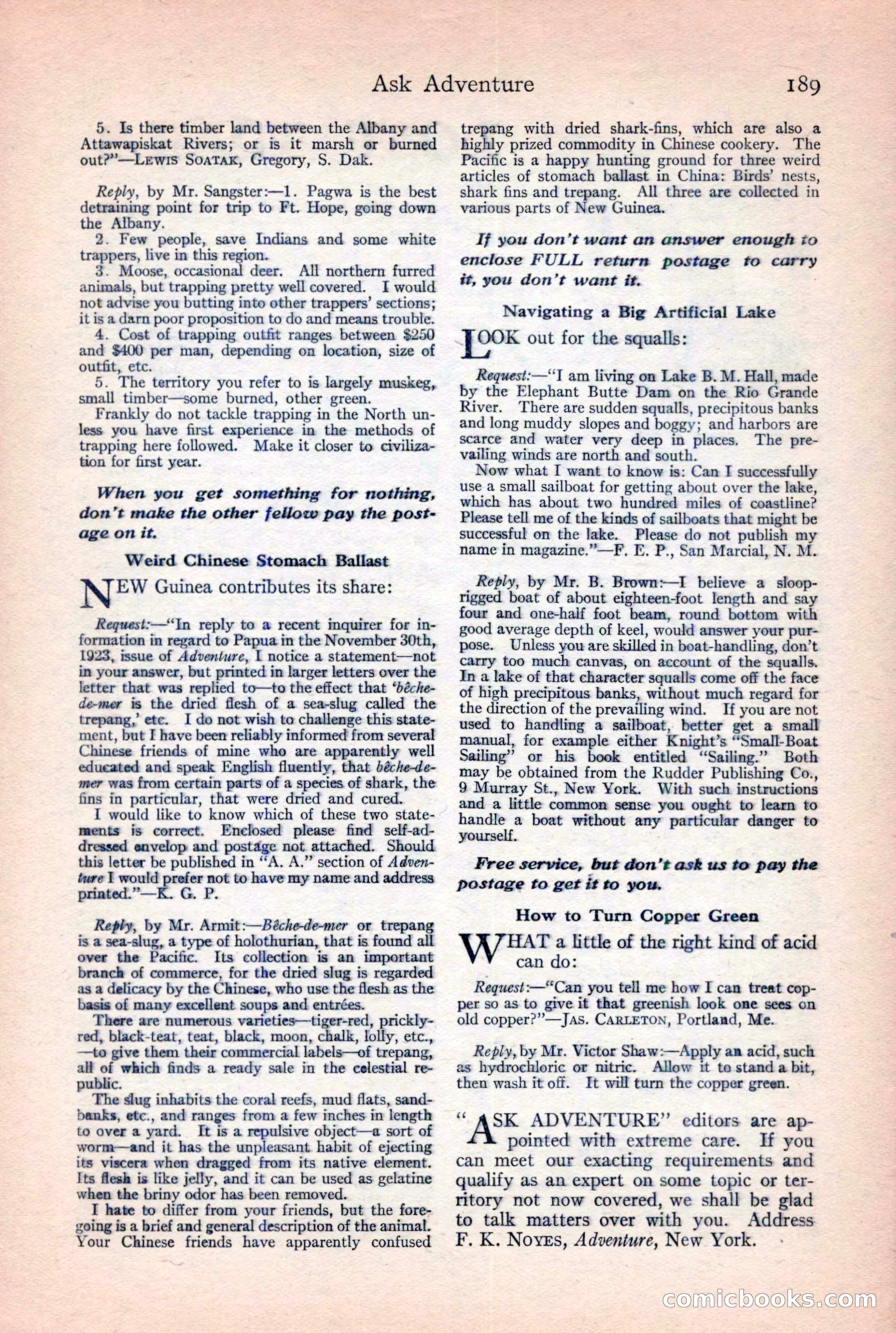 Adventure Magazine, February 10, 1925 — page 191 of 196