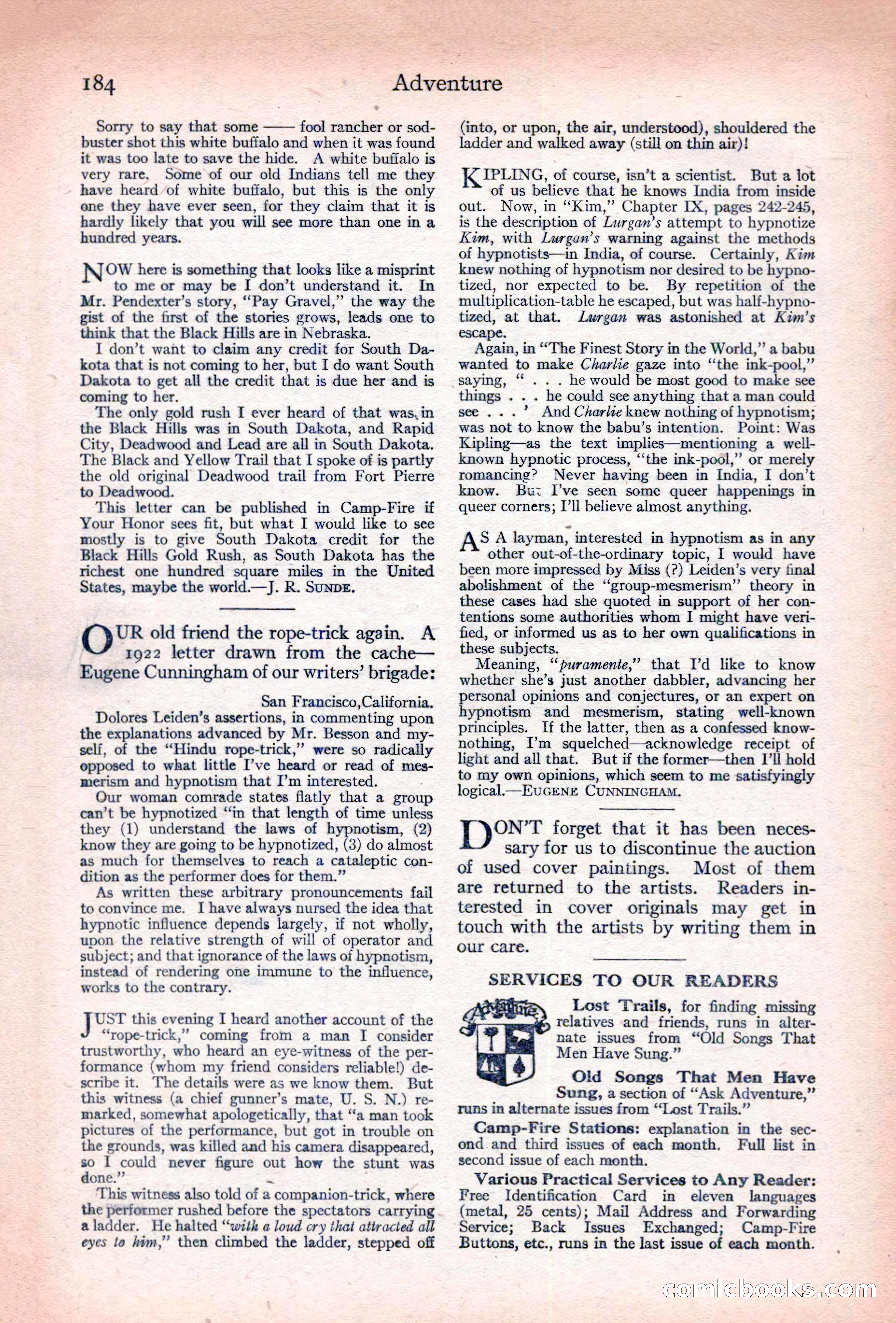 Adventure Magazine Cover — page 186 of 196