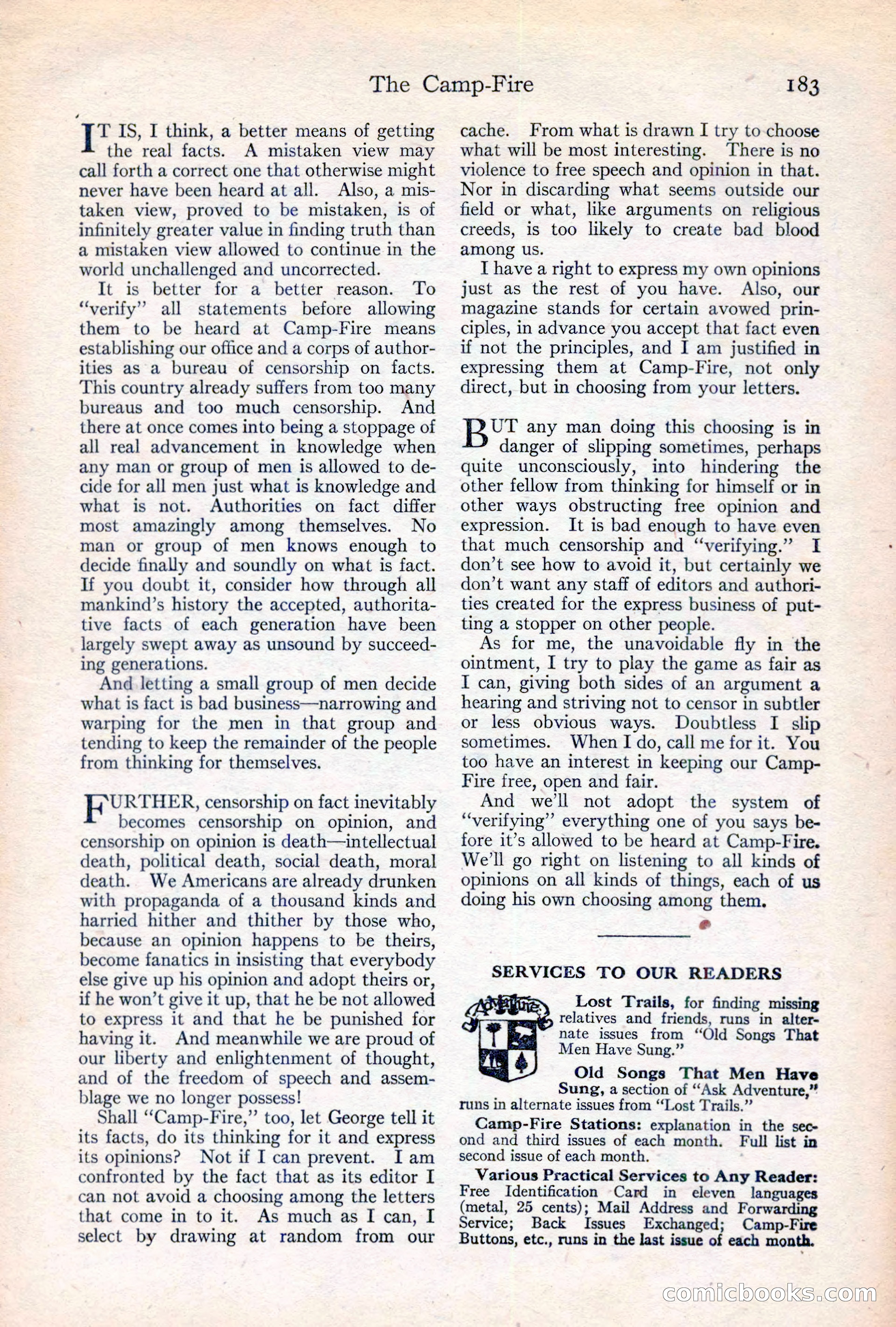 Adventure Magazine Cover — page 185 of 196