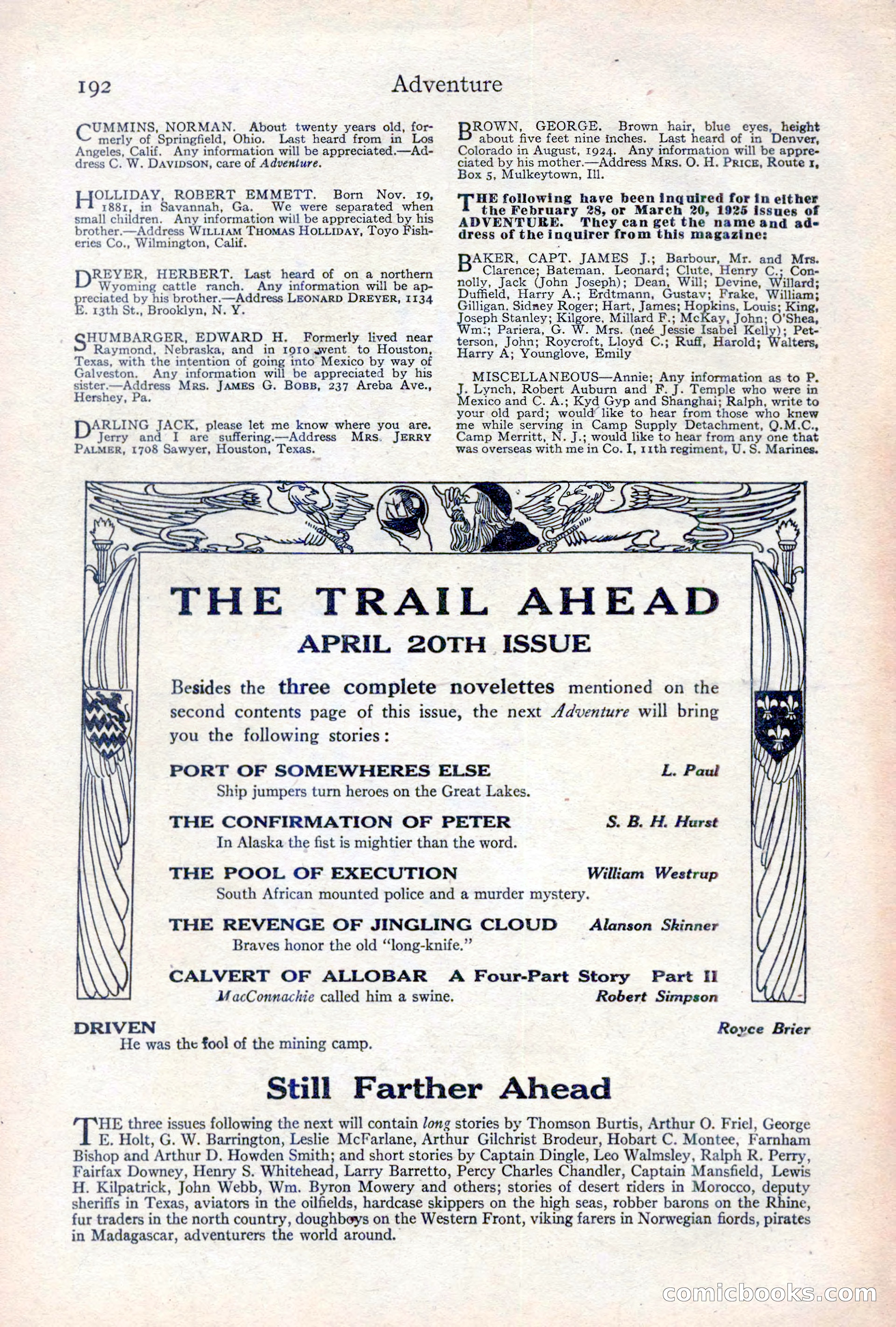 Adventure Magazine Cover — page 194 of 196