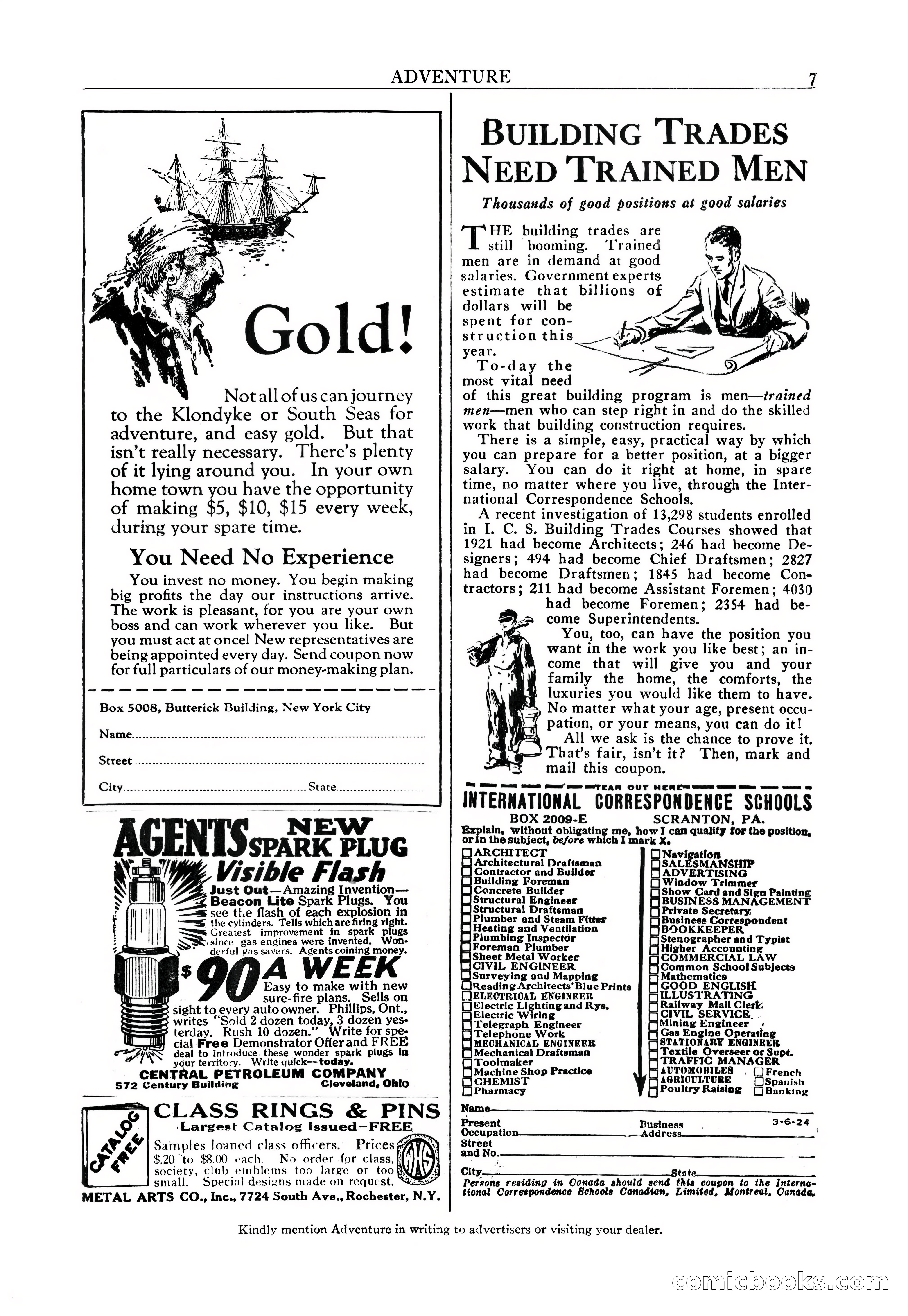 Adventure Magazine Cover, April 30, 1925 — page 9 of 204